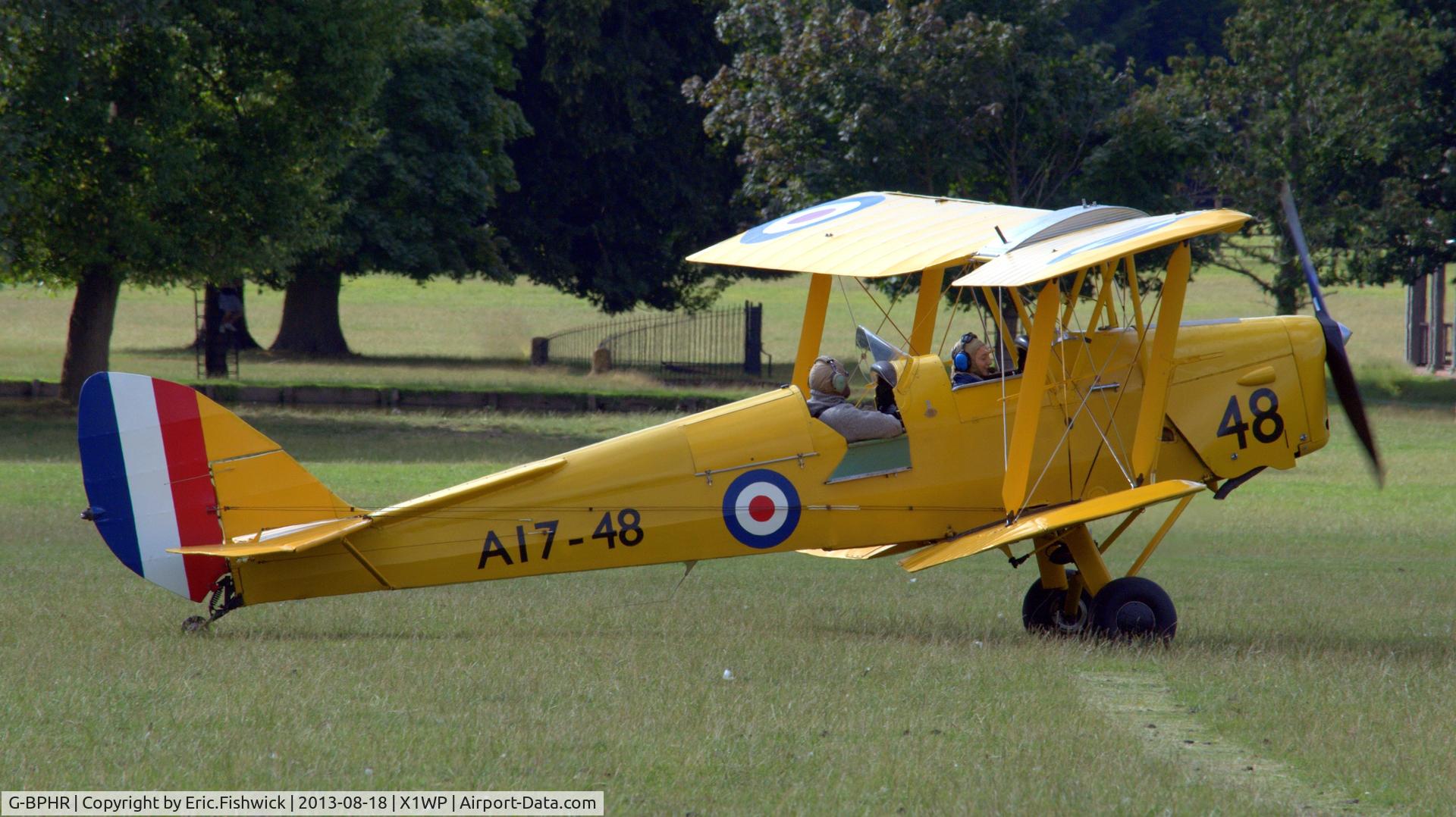 G-BPHR, 1940 De Havilland Australia DH-82A Tiger Moth C/N DHA45, 2. A17-48 at The 28th. International Moth Rally at Woburn Abbey, Aug. 2013.