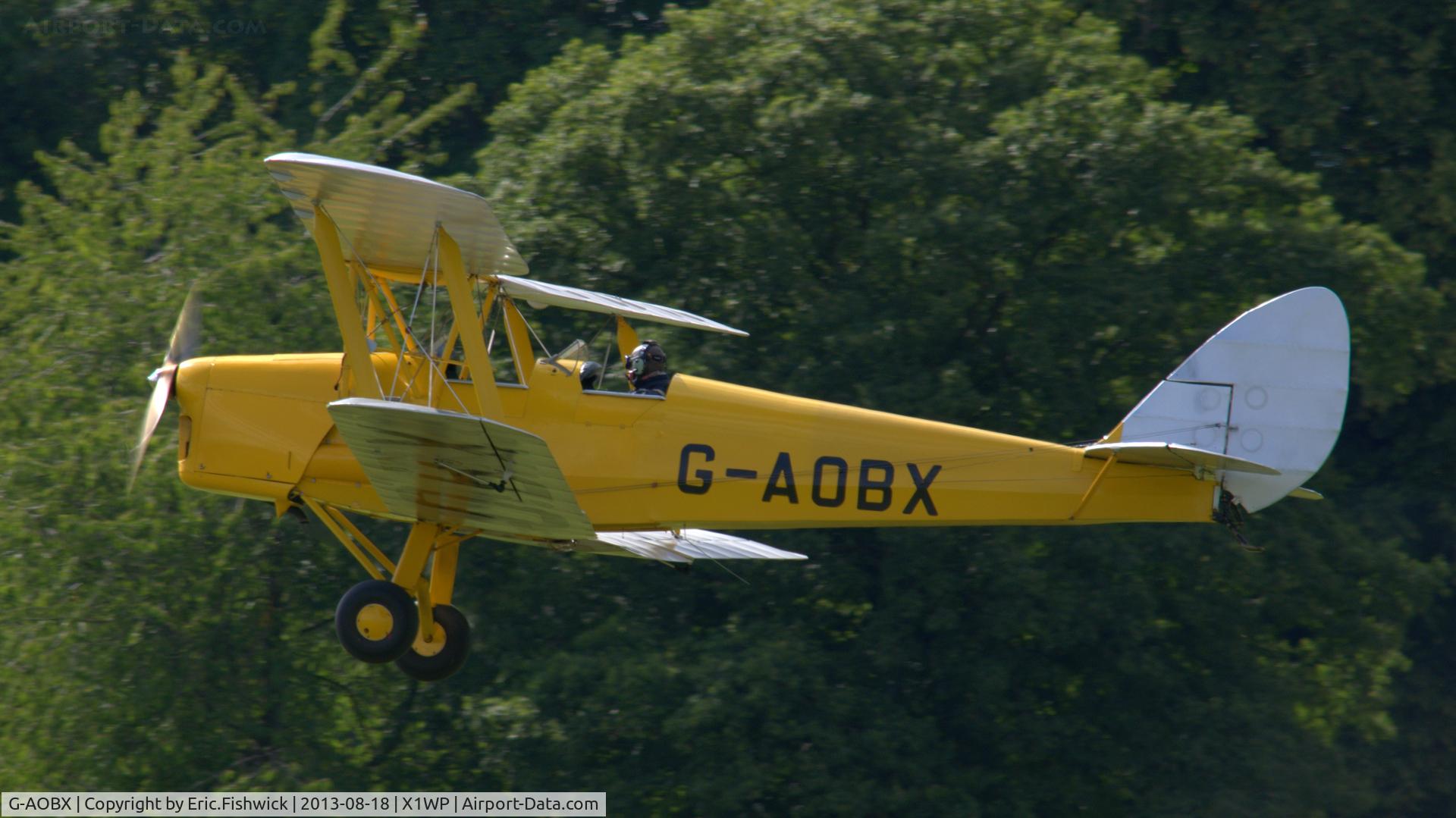 G-AOBX, 1940 De Havilland DH-82A Tiger Moth II C/N 83653, 41. G-AOBX at The 28th. International Moth Rally at Woburn Abbey, Aug. 2013.