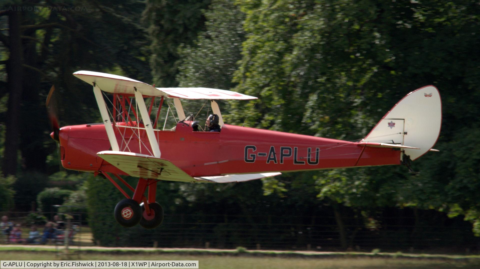 G-APLU, 1941 De Havilland DH-82A Tiger Moth II C/N 85094, 41. G-APLU at The 28th. International Moth Rally at Woburn Abbey, Aug. 2013.