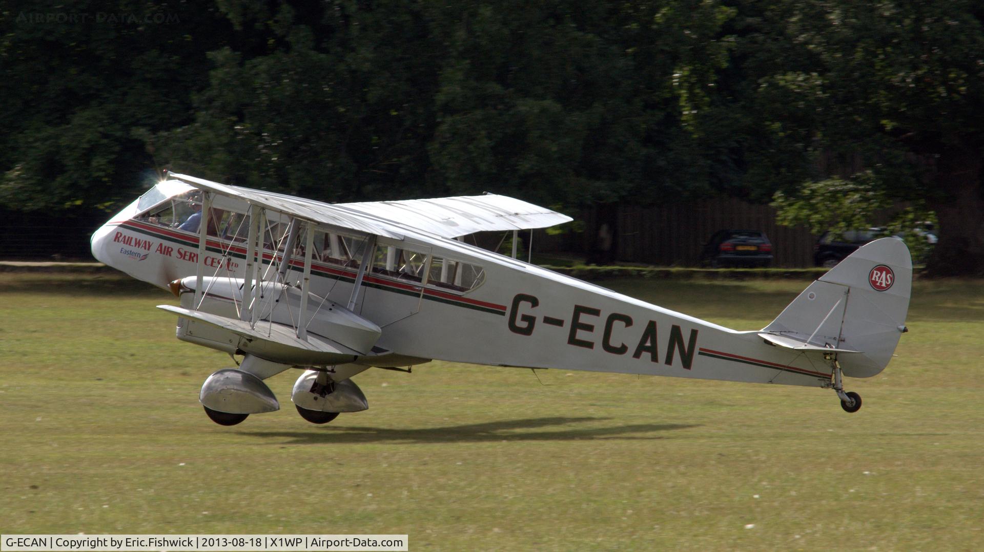 G-ECAN, 1943 De Havilland Australia DH-84 Dragon 3 C/N DHA2048, 1. G-ECAN at The 28th. International Moth Rally at Woburn Abbey, Aug. 2013.