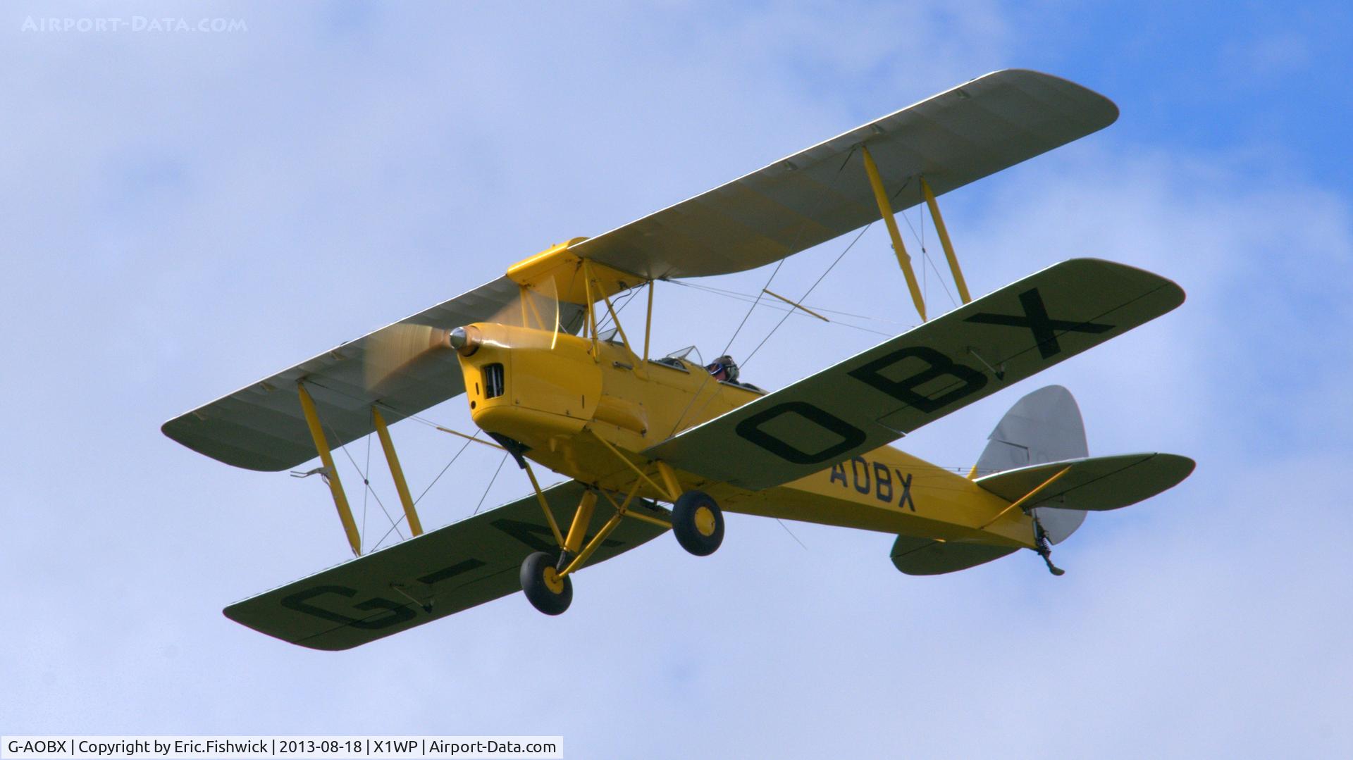 G-AOBX, 1940 De Havilland DH-82A Tiger Moth II C/N 83653, 43. G-AOBX at The 28th. International Moth Rally at Woburn Abbey, Aug. 2013.