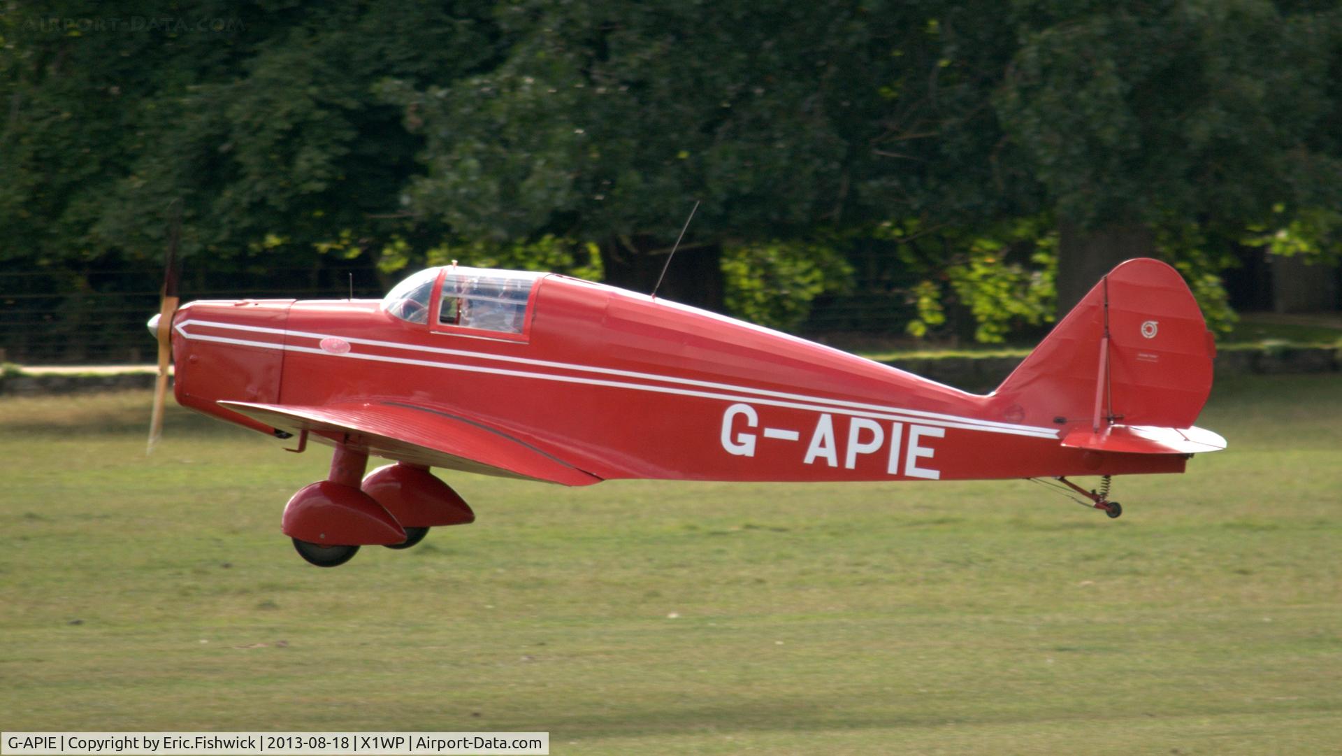 G-APIE, 1958 Tipsy Belfair C/N 535, 41. G-APIE at The 28th. International Moth Rally at Woburn Abbey, Aug. 2013.