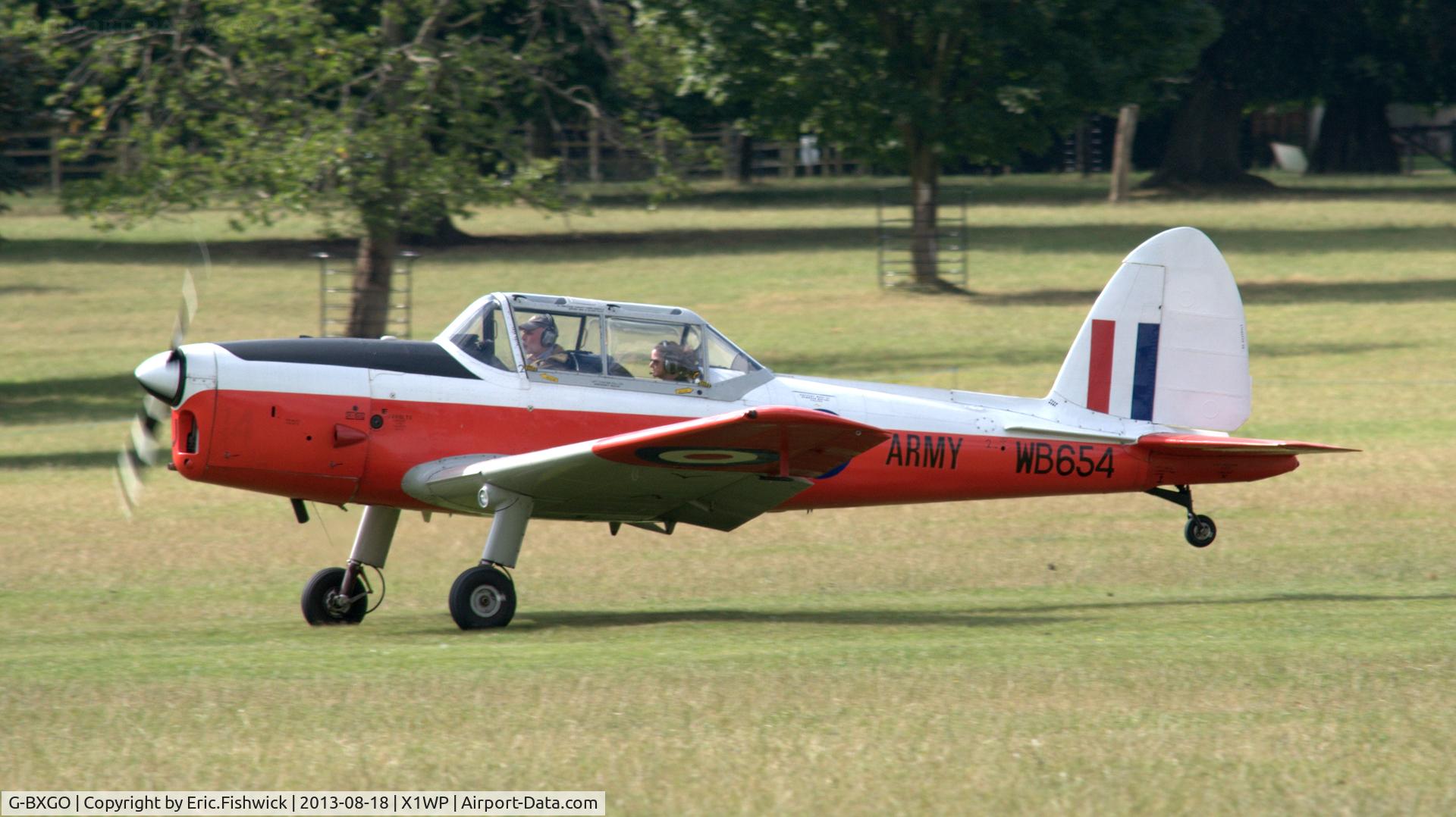 G-BXGO, 1950 De Havilland DHC-1 Chipmunk T.10 C/N C1/0097, 3. WB654 at The 28th. International Moth Rally at Woburn Abbey, Aug. 2013.