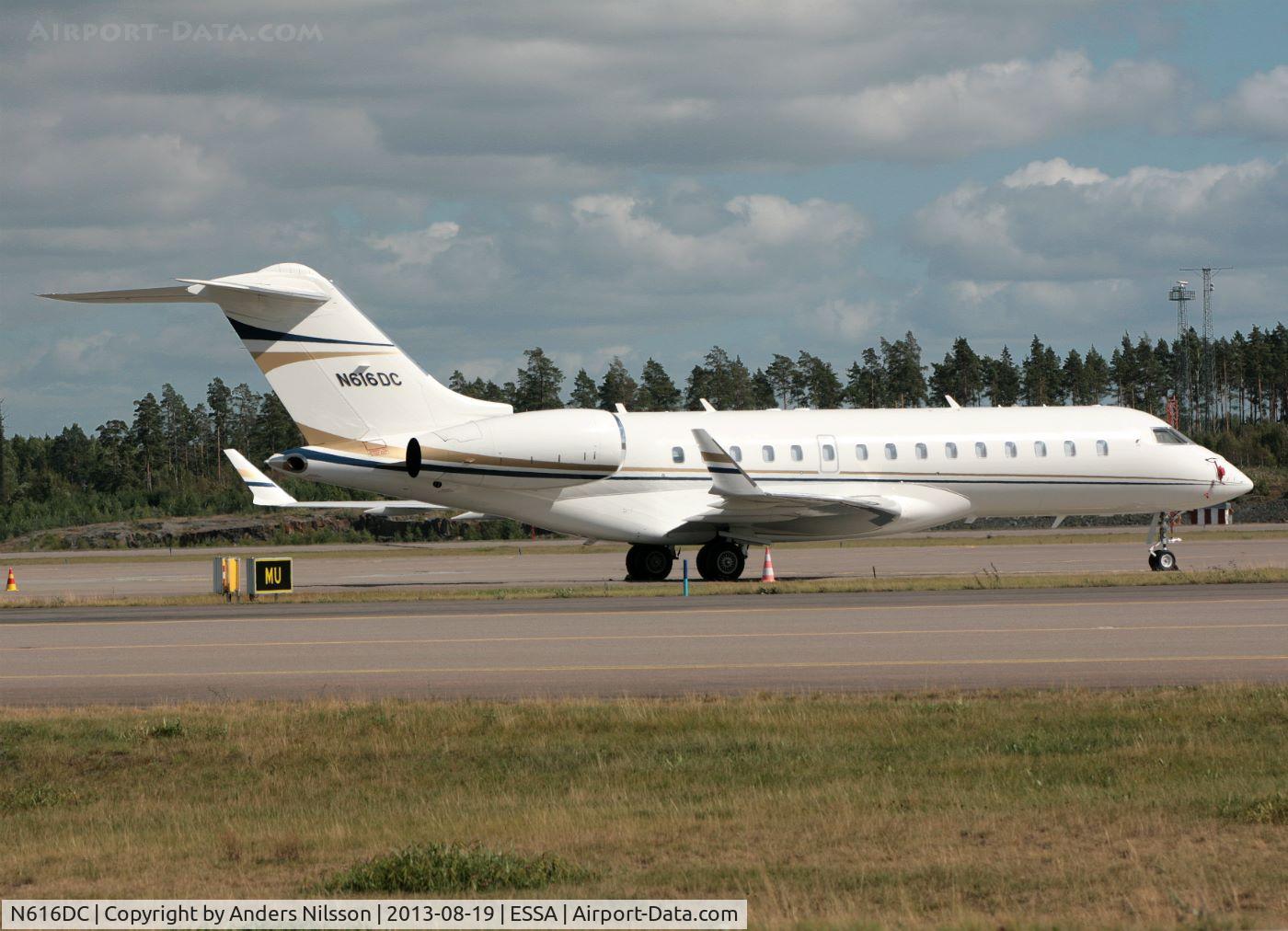 N616DC, 2008 Bombardier BD-700-1A10 Global Express XRS C/N 9296, Parked at ramp M.