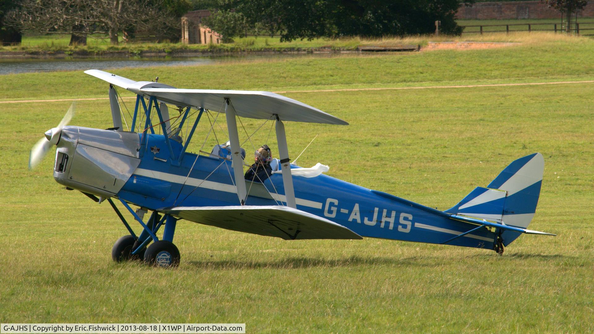 G-AJHS, 1941 De Havilland DH-82A Tiger Moth II C/N 82121, 1. G-AJHS at The 28th. International Moth Rally at Woburn Abbey, Aug. 2013.