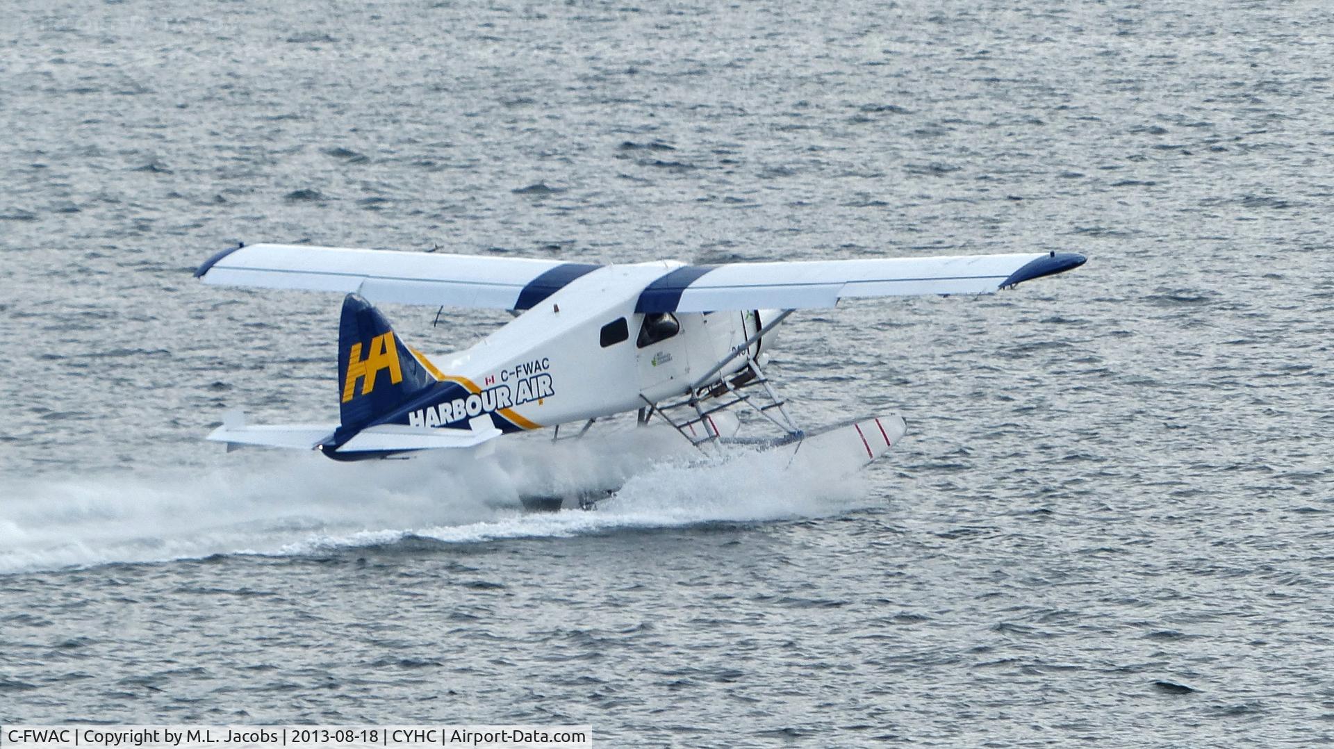 C-FWAC, 1959 De Havilland Canada DHC-2 Beaver Mk. I C/N 1356, Harbour Air #219 taking off from Coal Harbour on an overcast morning.