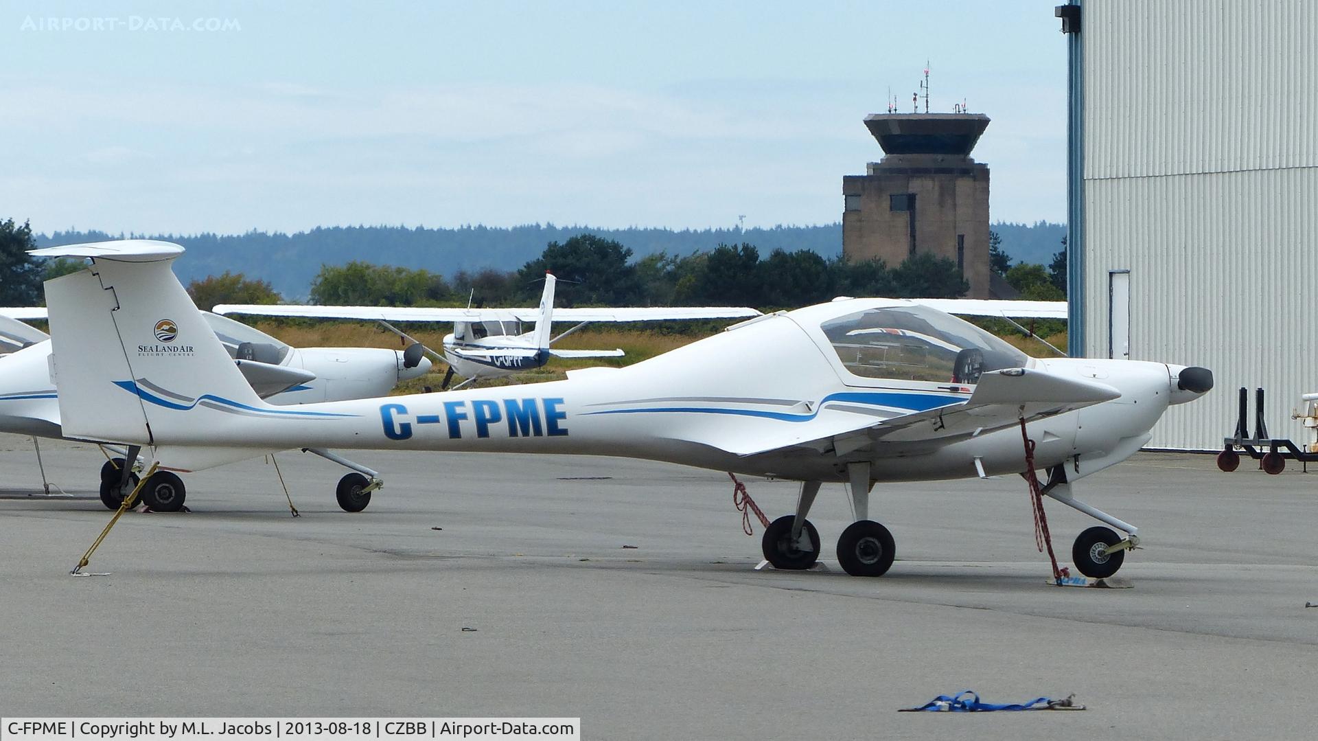 C-FPME, 1997 Diamond DA-20A-1 Katana C/N 10310, Tied down at the Sea Land Air Flight Training Centre.
