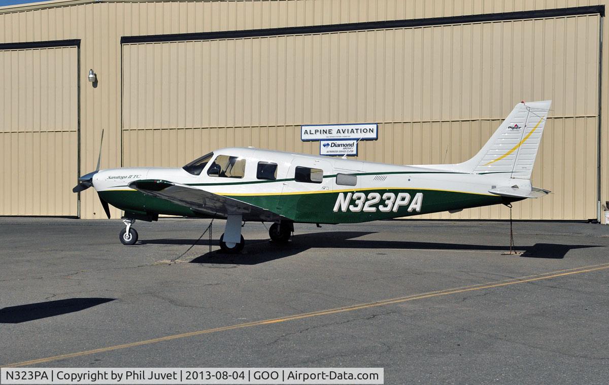 N323PA, 2001 Piper PA-32R-301T Turbo Saratoga C/N 3257227, Parked at Nevada County Airport, Grass Valley, CA.