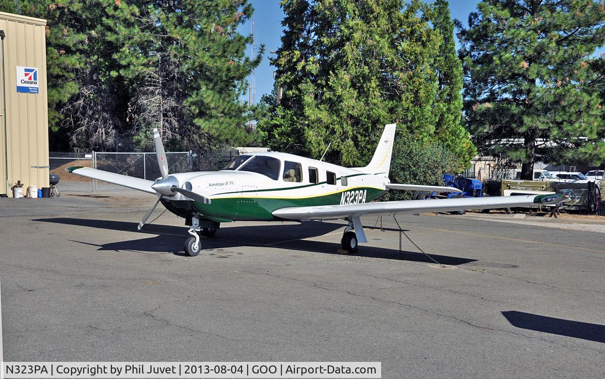 N323PA, 2001 Piper PA-32R-301T Turbo Saratoga C/N 3257227, Parked at Nevada County Airport, Grass Valley, CA.