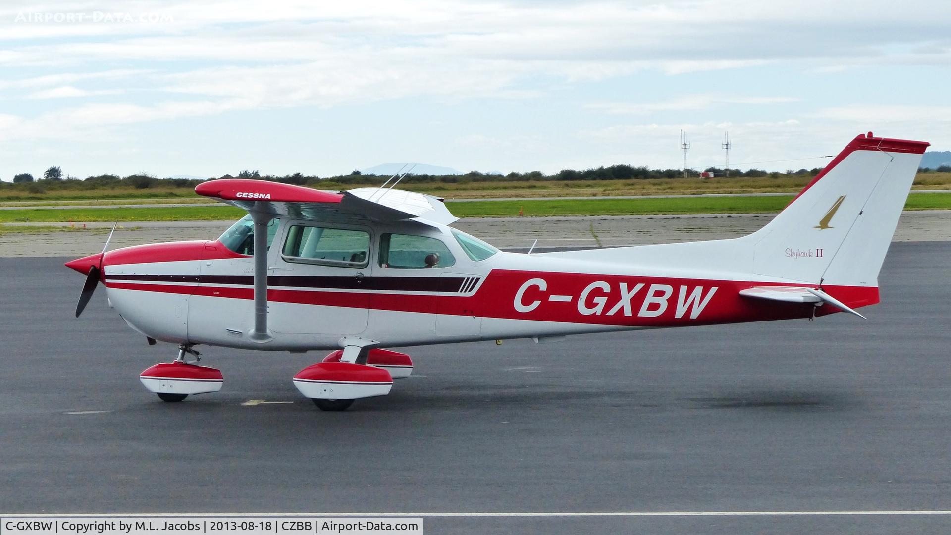 C-GXBW, 1974 Cessna 172M Skyhawk II C/N 17263365, A sharp looking Cessna parked at the Main Terminal.