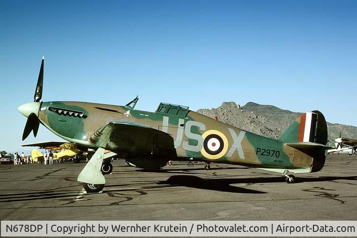 N678DP, 1942 Hawker (CCF) Hurricane Mk12 C/N 60372, Sept. 1995