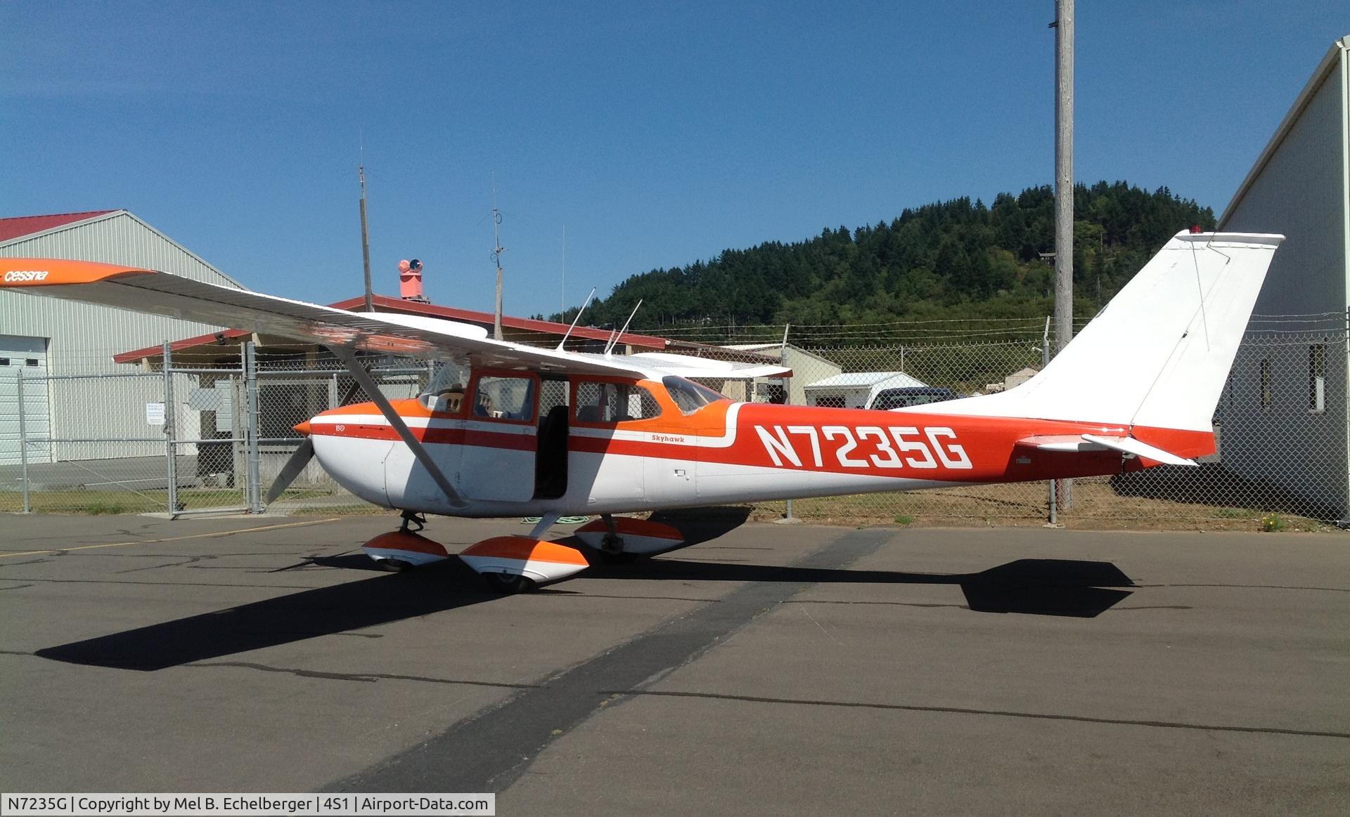 N7235G, 1970 Cessna 172K Skyhawk C/N 17258935, Sunny day Gold Beach Oregon, August 2013