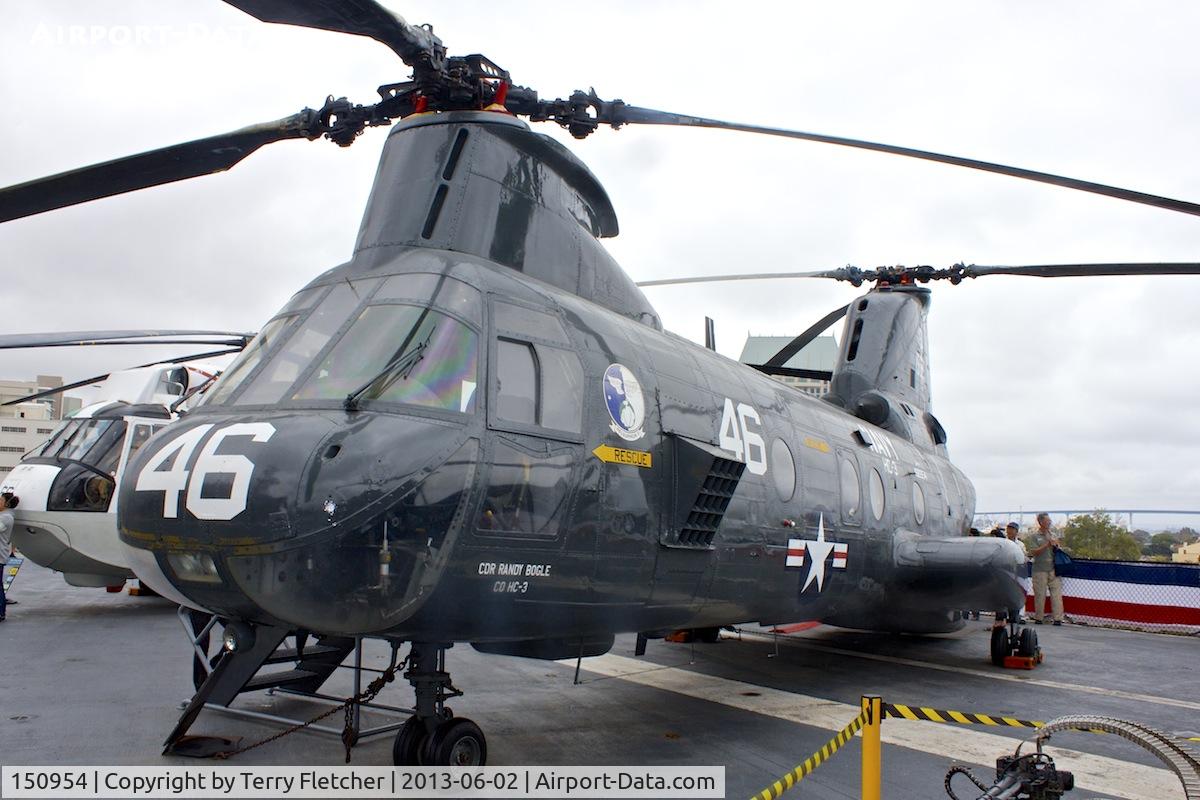 150954, 1964 Boeing Vertol 107M H-46 Sea Knight (HRB-1/CH-46A) C/N 2040, Displayed on the USS Midway on the Waterfront in San Diego , California.