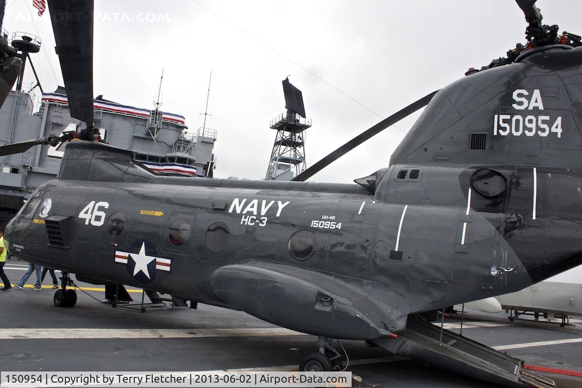 150954, 1964 Boeing Vertol 107M H-46 Sea Knight (HRB-1/CH-46A) C/N 2040, Displayed on the USS Midway on the Waterfront in San Diego , California.