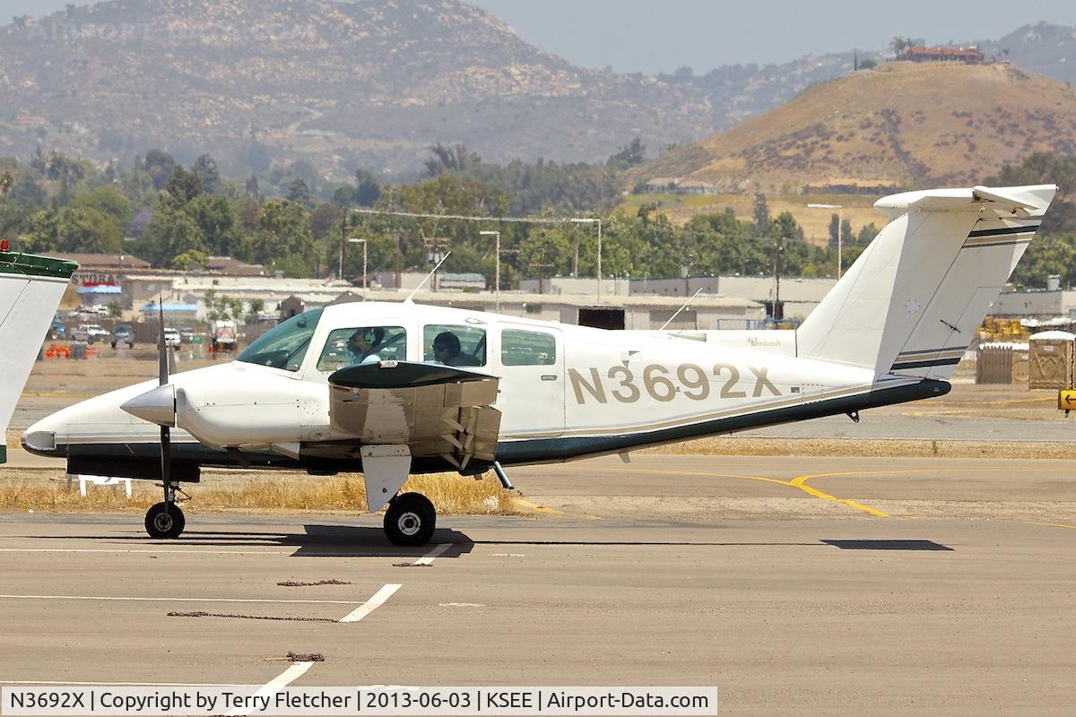 N3692X, 1981 Beech 76 Duchess C/N ME-369, At Gillespie Field , San Diego , California