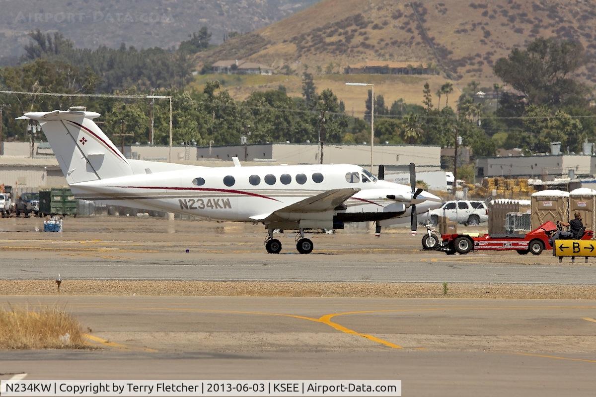 N234KW, 1982 Beech B200 King Air C/N BB-1065, At Gillespie Field , San Diego , California
