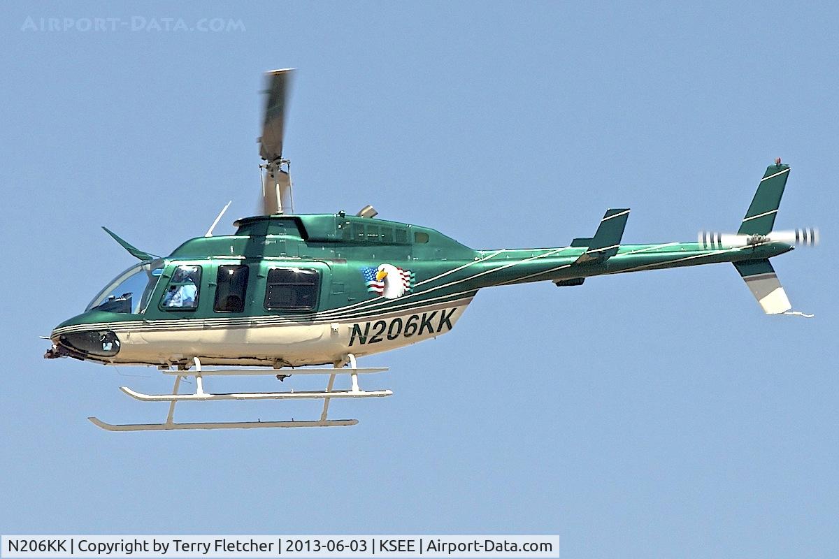 N206KK, Bell 206L-1 LongRanger II C/N 45486, At Gillespie Field , San Diego , California