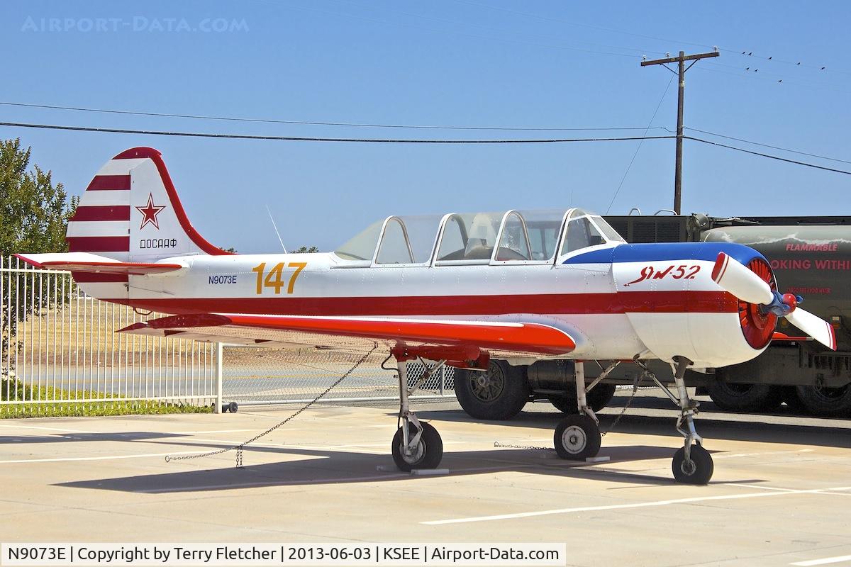 N9073E, 1986 Yakovlev Yak-52 C/N 867209, Ex Ukraine AF Yak52 at Gillespie  Field , San Diego