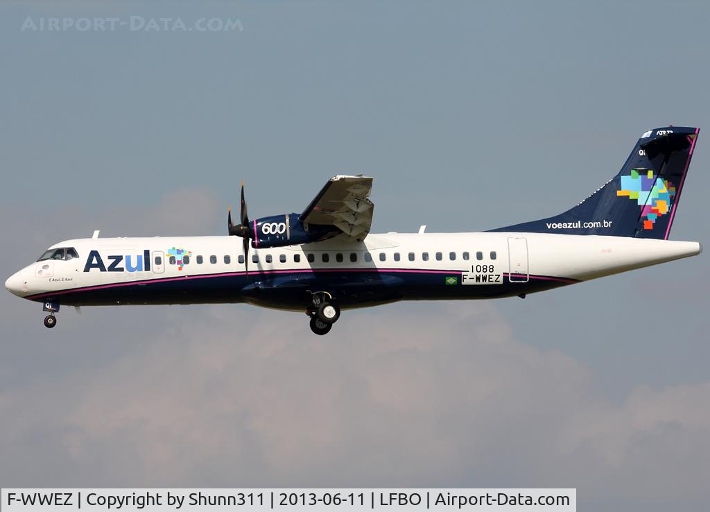 F-WWEZ, 2013 ATR 72-600 C/N 1088, C/n 1088 - To be PR-AQI
