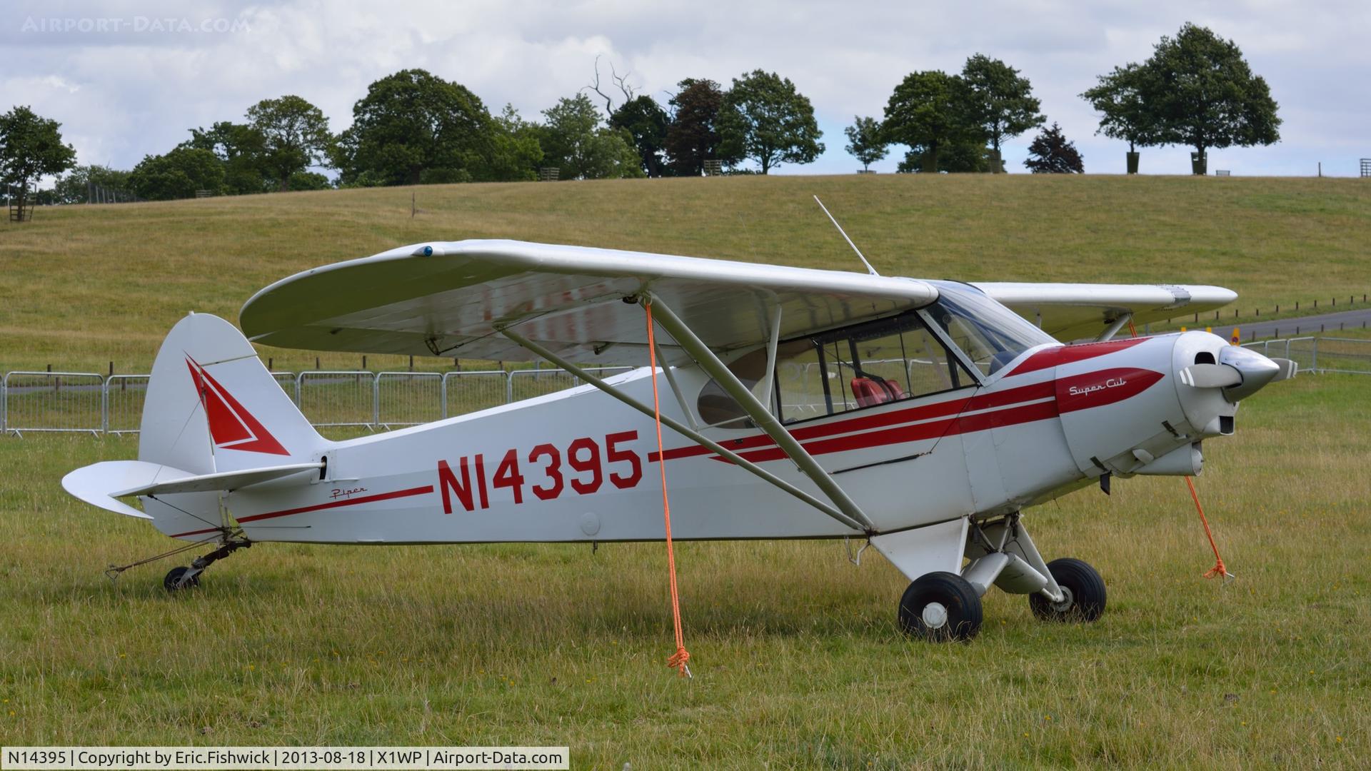 N14395, 1974 Piper PA-18-150 Super Cub C/N 18-7409093, 2. N14395 at The 28th. International Moth Rally at Woburn Abbey, Aug. 2013.