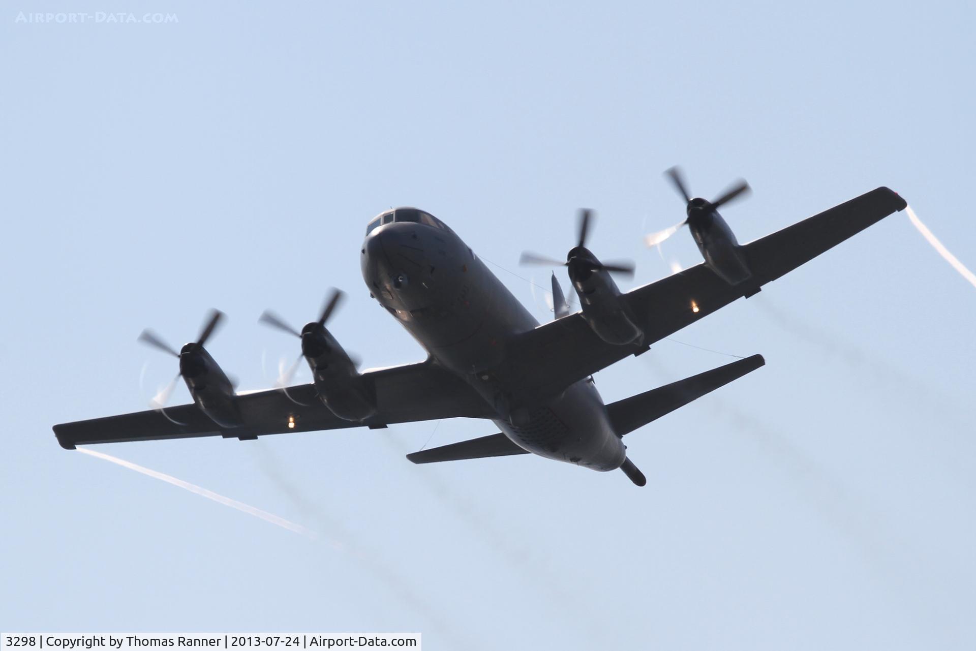 3298, 1989 Lockheed P-3C Orion C/N 285H-5819, RNoAF P-3C Orion performing a low-pass over the City of Vardø.