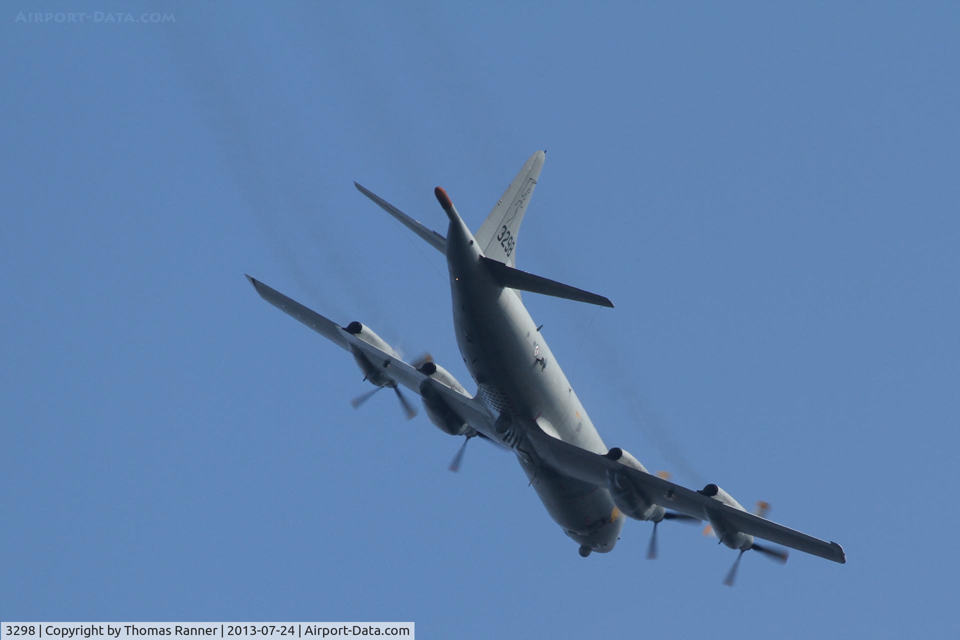 3298, 1989 Lockheed P-3C Orion C/N 285H-5819, RNoAF P-3C Orion performing a low-pass over the City of Vardø.
