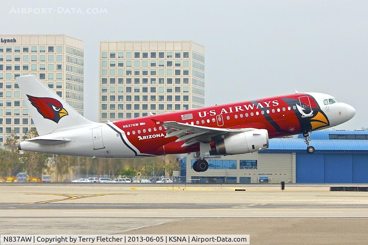 N837AW, 2005 Airbus A319-132 C/N 2595, At John Wayne Airport , Santa Ana , California