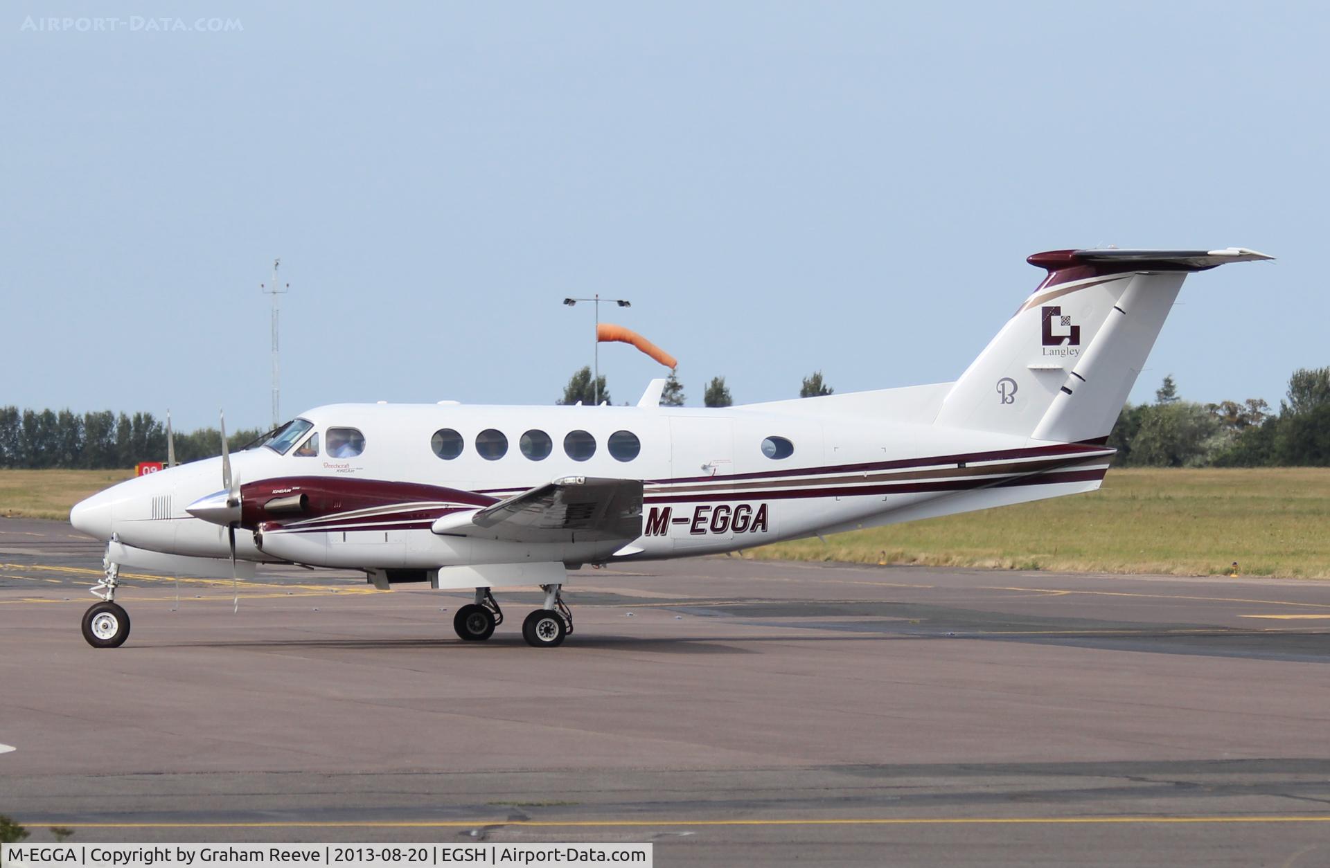 M-EGGA, 2006 Raytheon B200 King Air C/N BB-1933, Just arrived at Norwich.