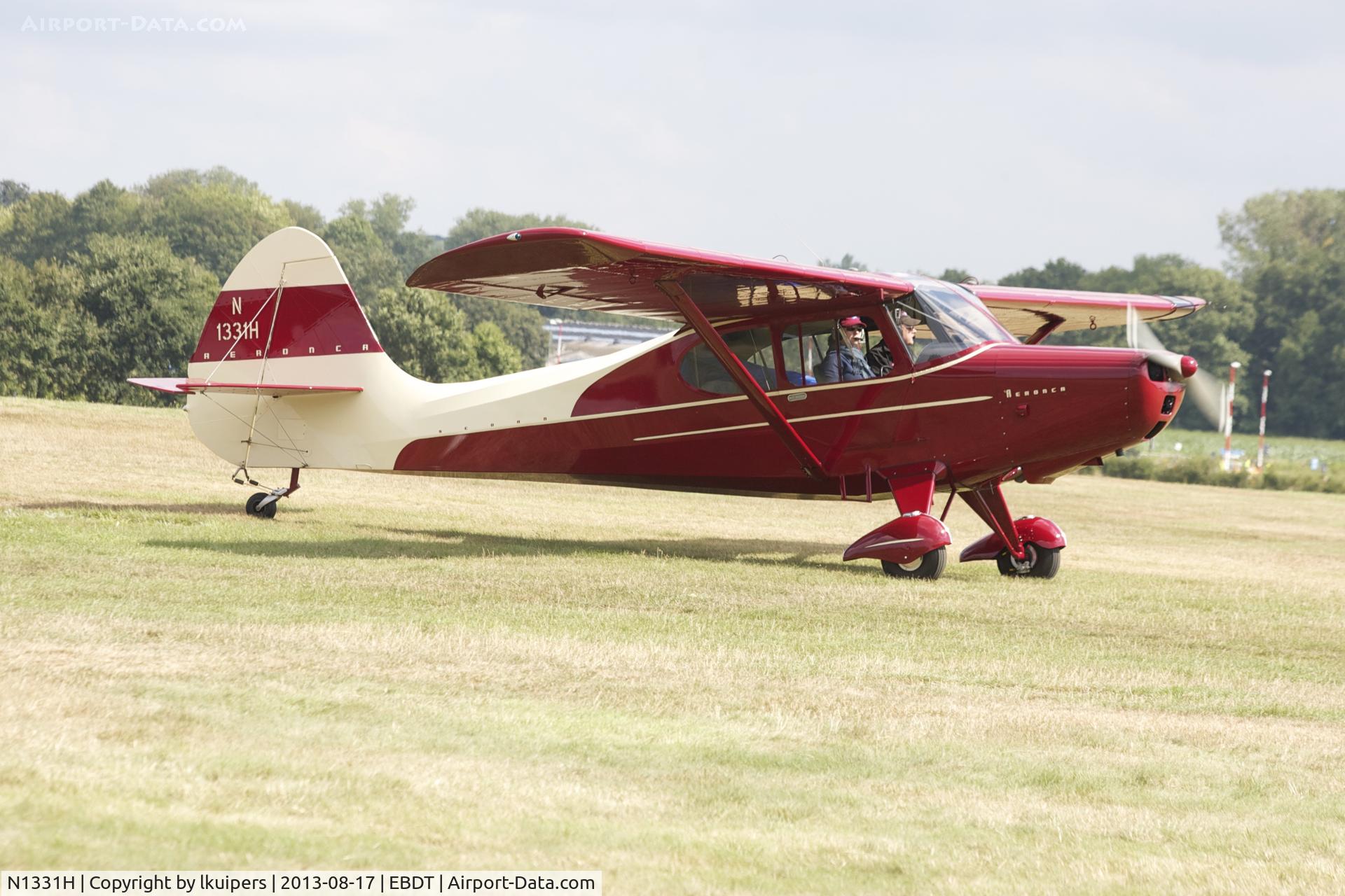 N1331H, 1949 Aeronca 15AC Sedan C/N 15AC-371, This Aeronca 15AC is the only flying specimen on the European Continent. It arrived on the 30th Old Timer Fly in At Schaffen Diest