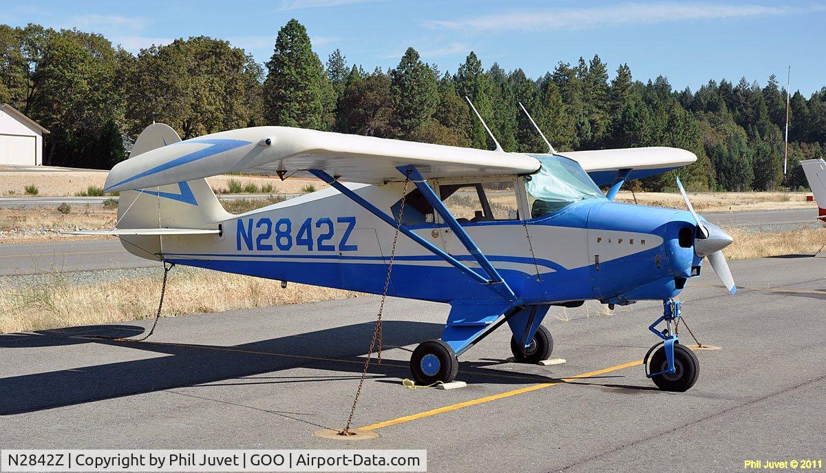 N2842Z, 1959 Piper PA-22-150 C/N 22-6837, Parked at Nevada County Airport, Grass Valley, CA.