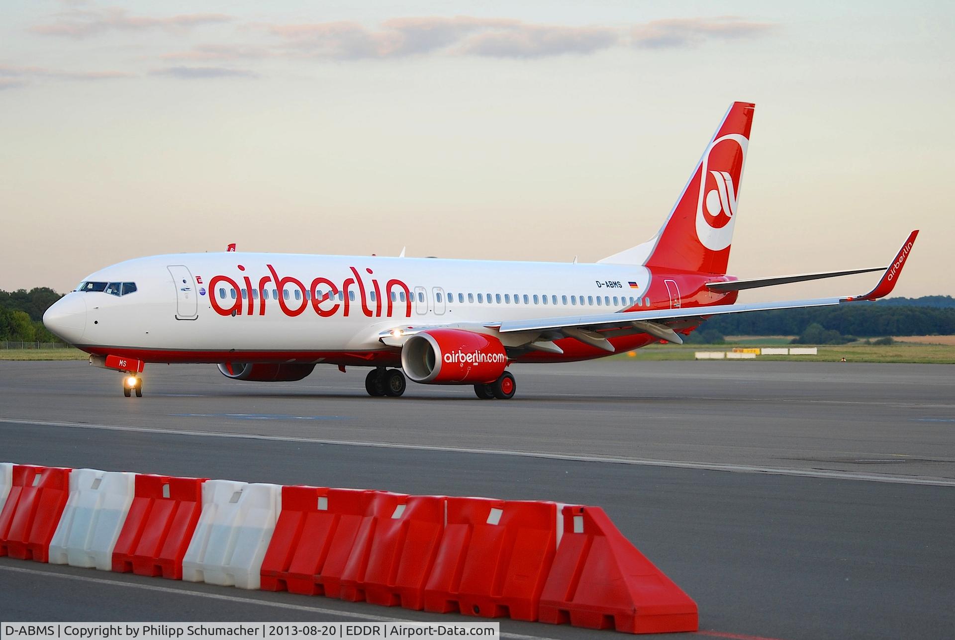 D-ABMS, 2013 Boeing 737-86J C/N 37782, The very first picture of the latest AirBerlin aircraft