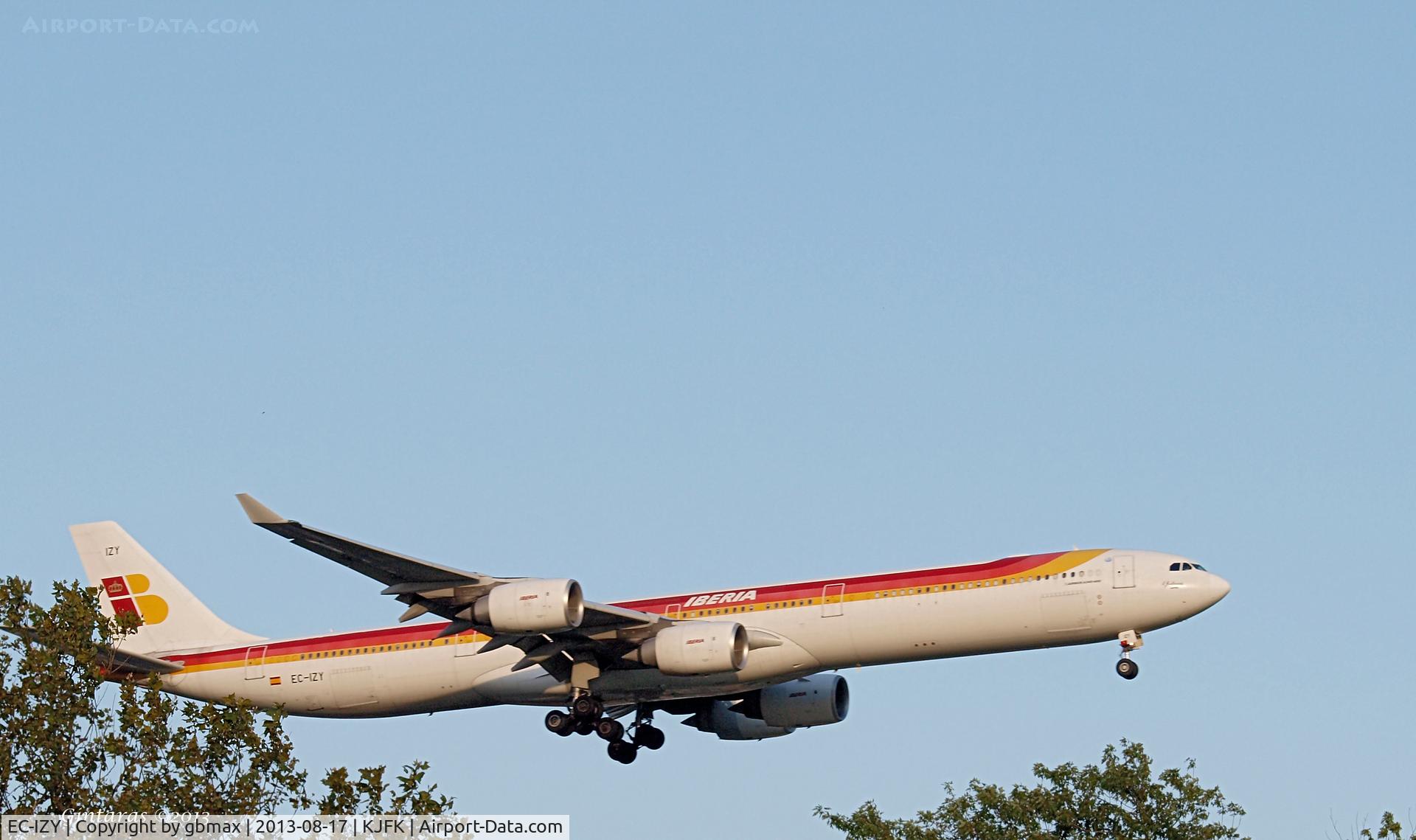 EC-IZY, 2004 Airbus A340-642 C/N 604, Seconds before landing on L22, JFK