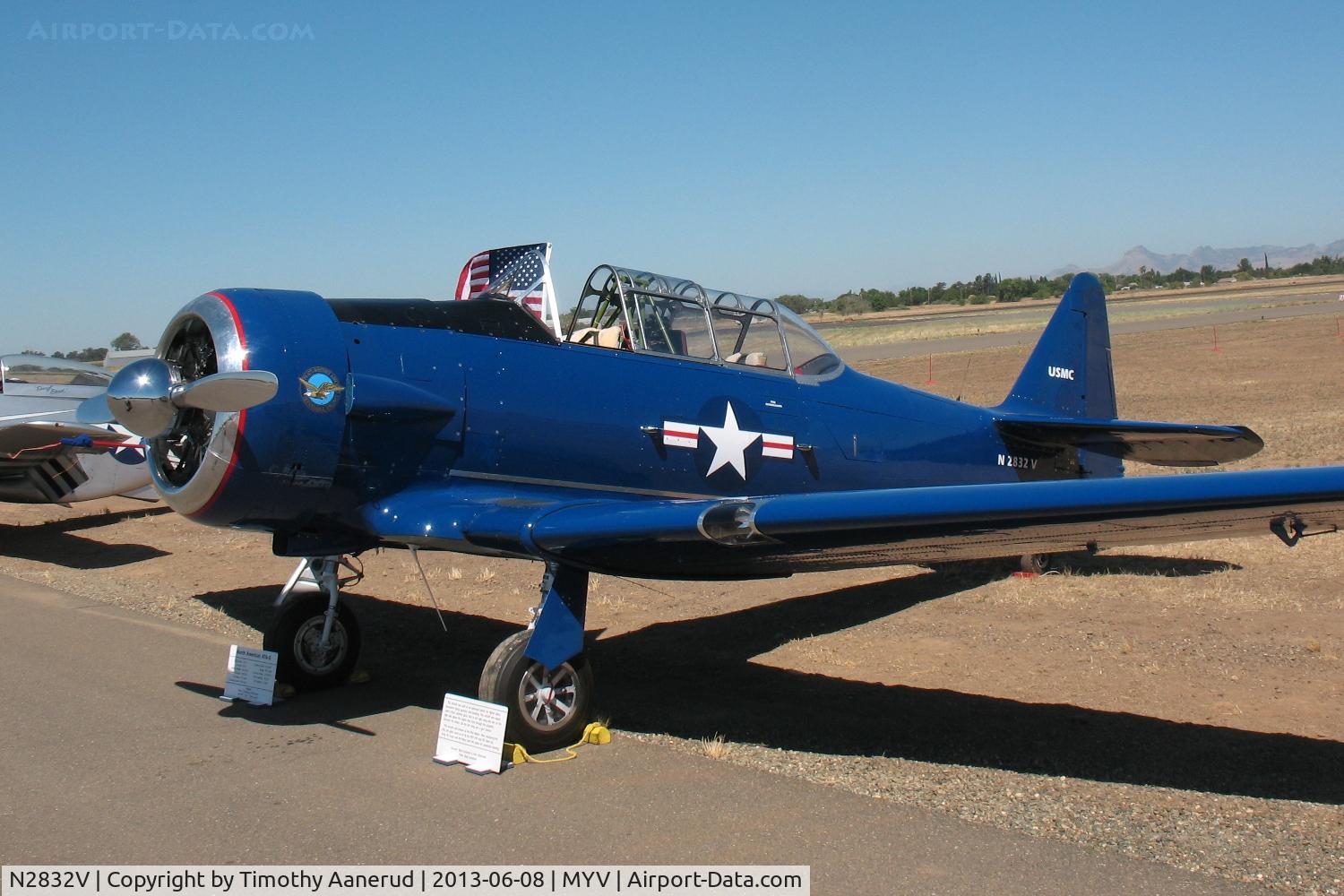 N2832V, North American AT-6G Texan C/N 168-485 (49-3371), North American AT-6G, c/n: 493371