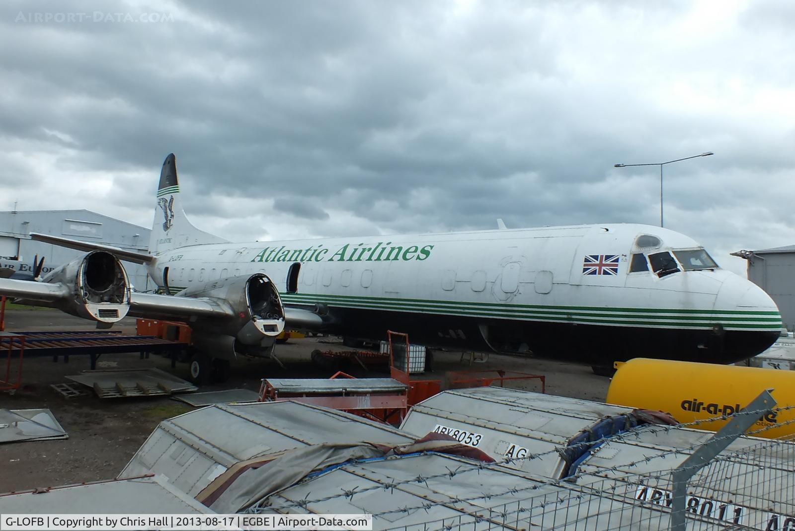 G-LOFB, 1961 Lockheed L-188C(F) Electra C/N 1131, being parted out for Buffalo Airways