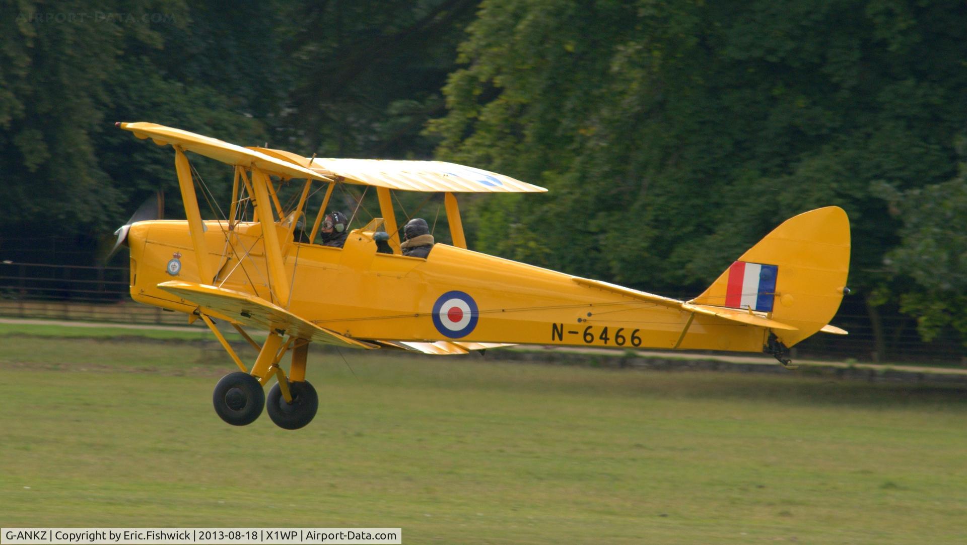 G-ANKZ, 1938 De Havilland DH-82A Tiger Moth II C/N 3803, 41. N-6466 at The 28th. International Moth Rally at Woburn Abbey, Aug. 2013.