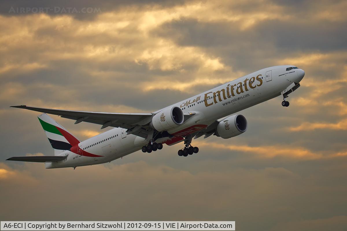 A6-ECI, 2008 Boeing 777-31H/ER C/N 35580, Take off