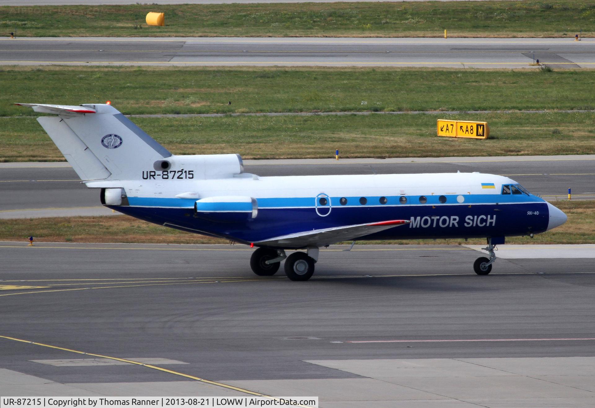 UR-87215, 1975 Yakovlev Yak-40 C/N 9510540, Motor Sich Airlines Yak-40