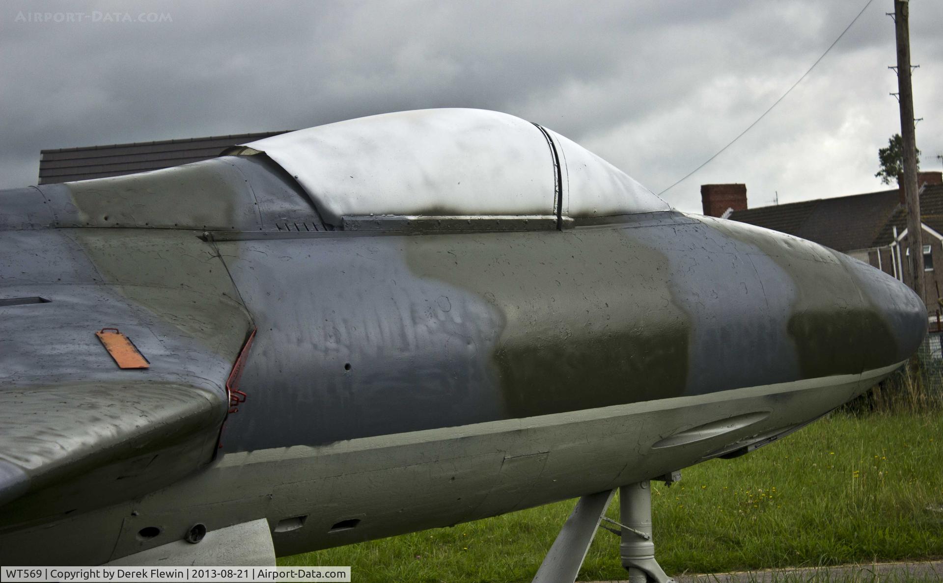 WT569, 1953 Hawker Hunter F.1 C/N 41H/665419, Previously WT569, seen at 2117 (Kefig Hill) Sqn ATC.