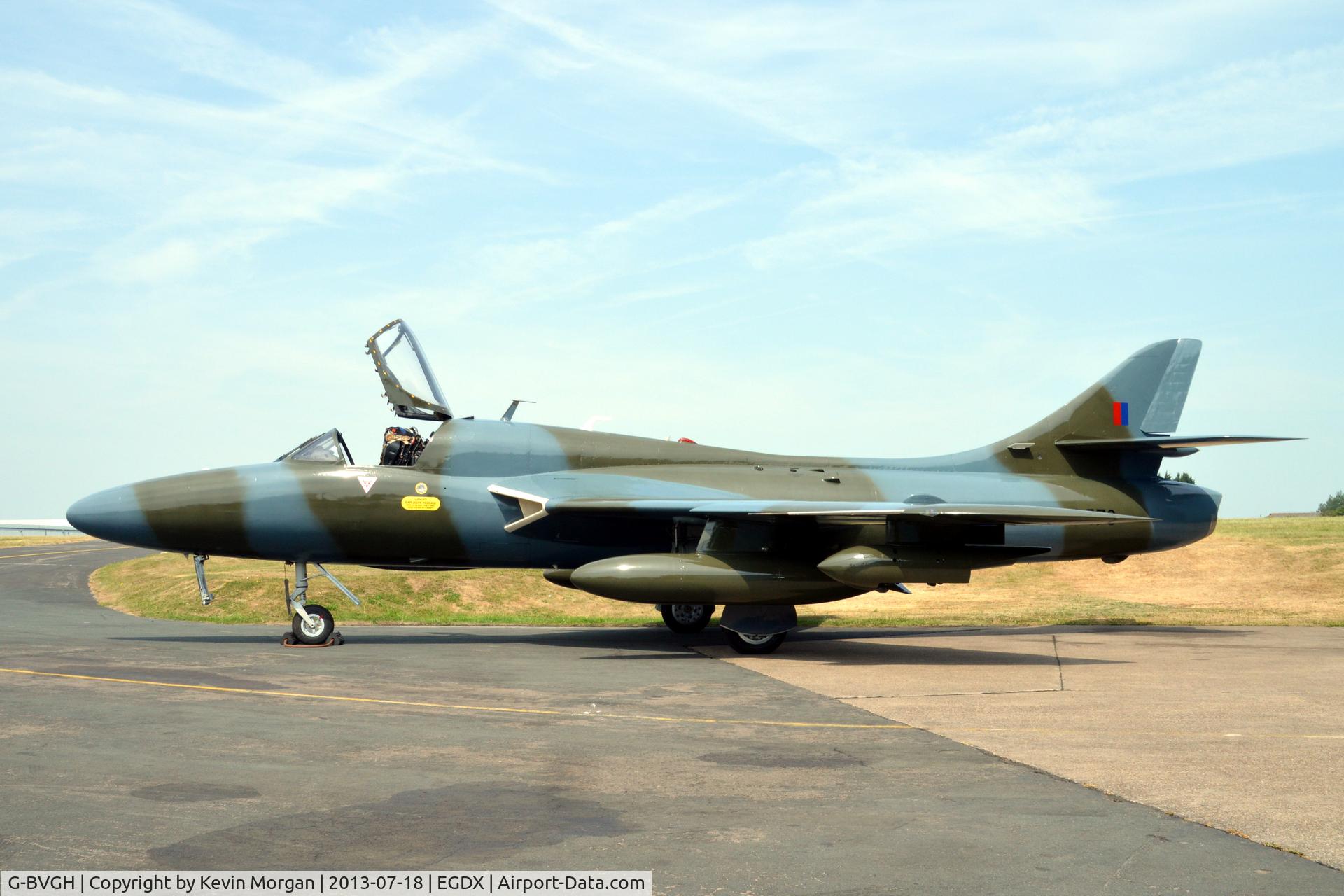 G-BVGH, 1958 Hawker Hunter T.7 C/N HABL-003360, Outside hanger, St Athan