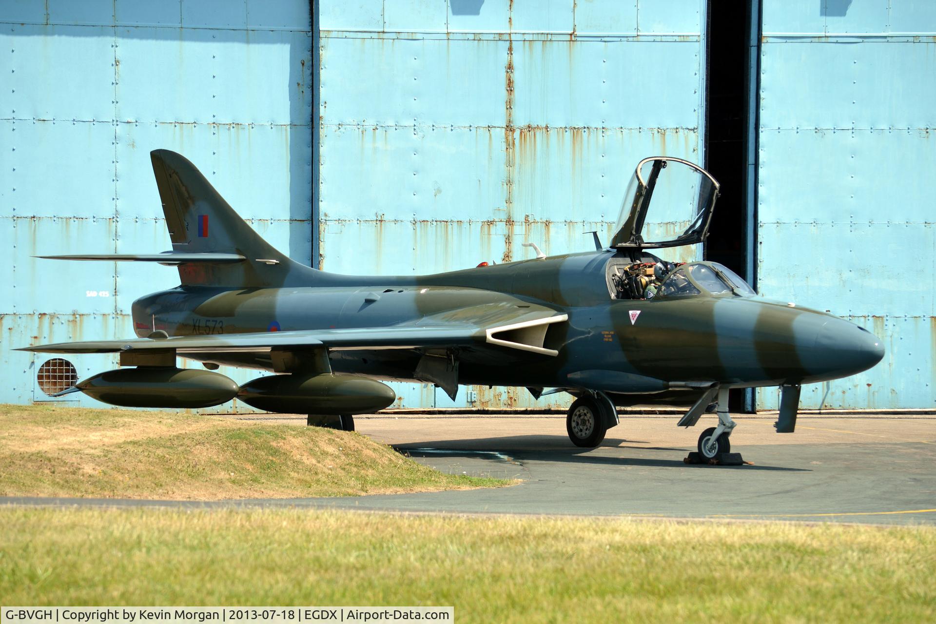 G-BVGH, 1958 Hawker Hunter T.7 C/N HABL-003360, Preparing for test flight, St Athan
