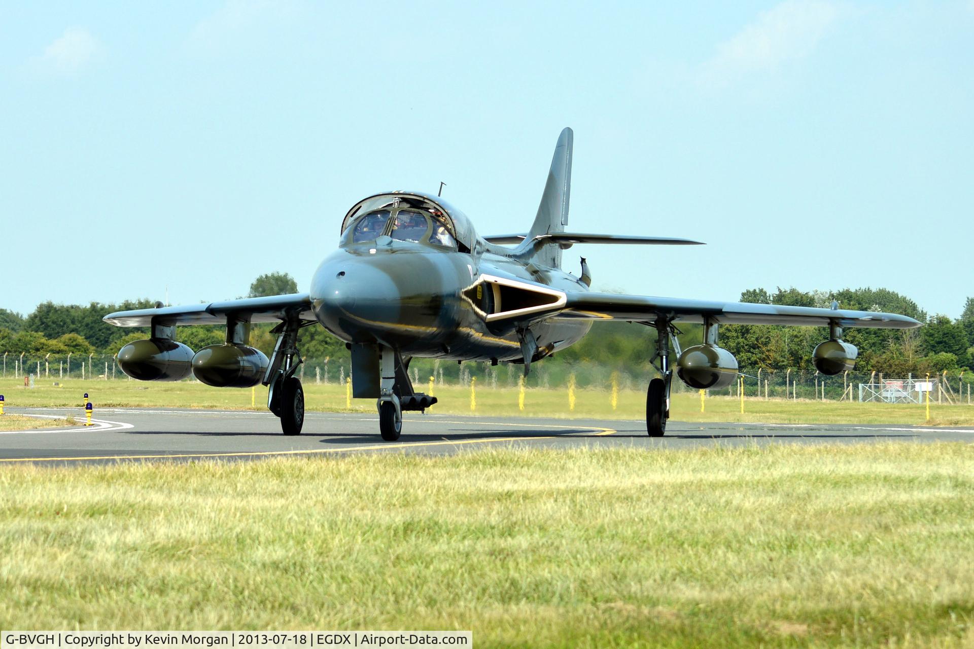 G-BVGH, 1958 Hawker Hunter T.7 C/N HABL-003360, Taxiing in after test flight.