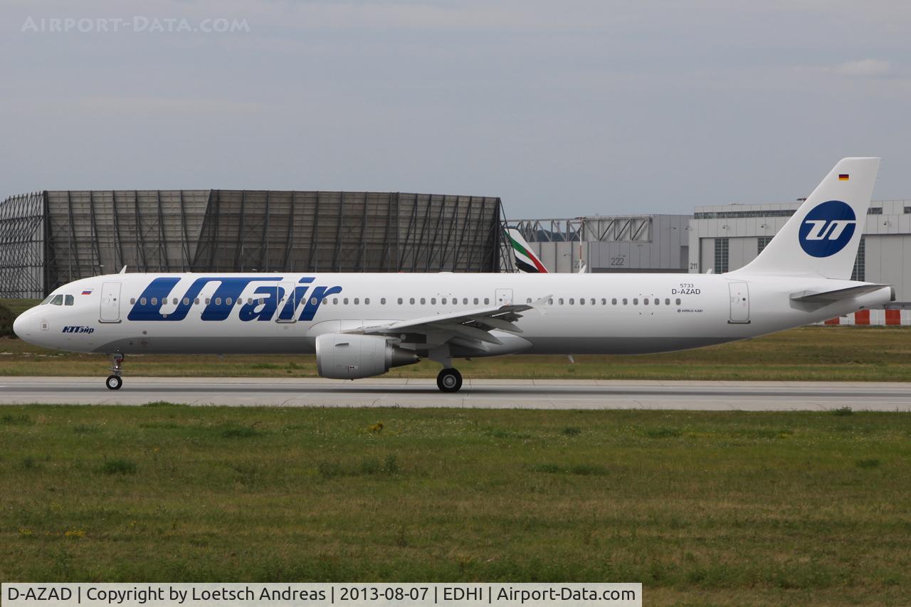D-AZAD, 2013 Airbus A321-211 C/N 5733, taxi to test Flight with test Reg D-AZAD, next reg VP-BPP.