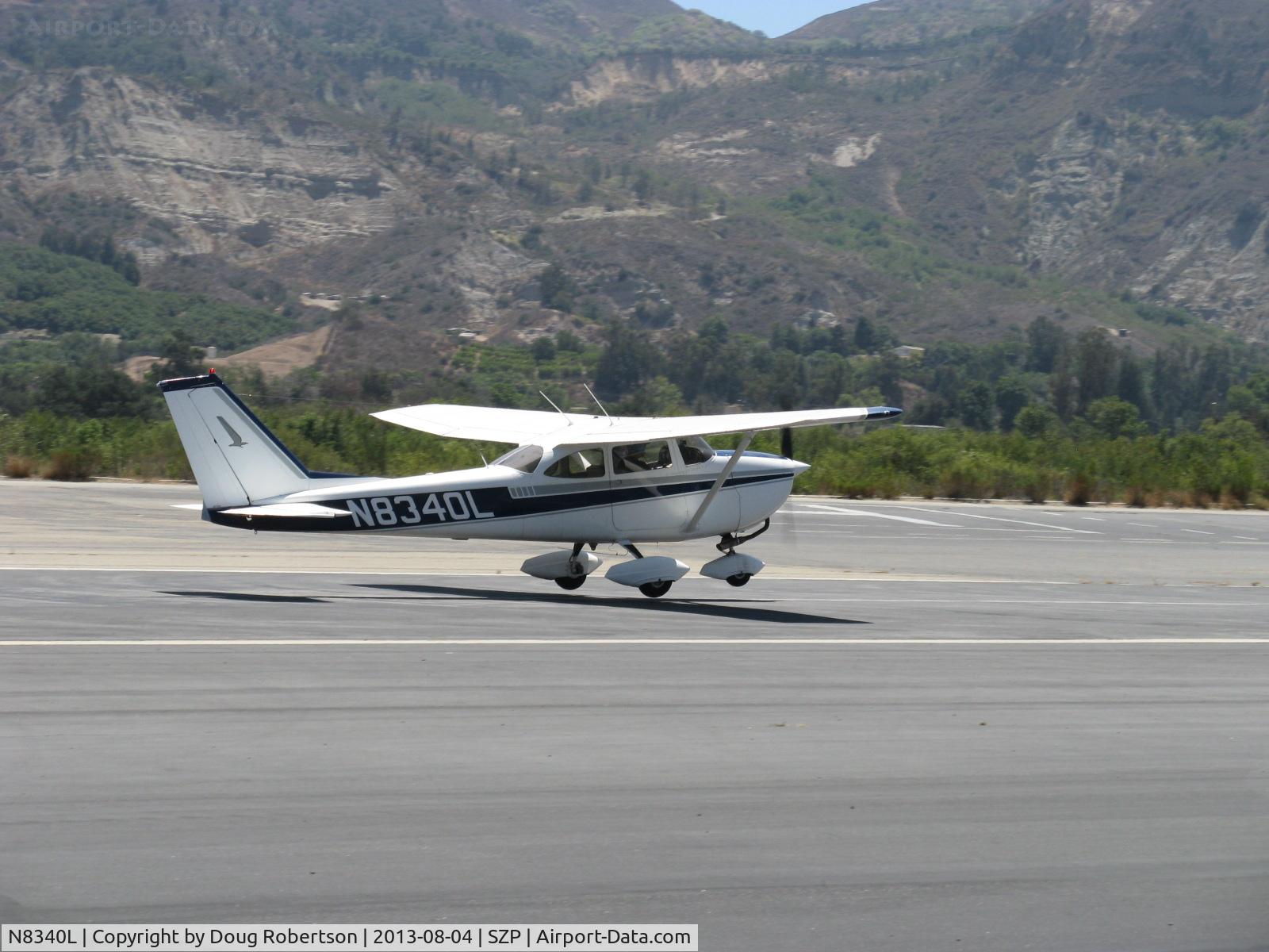 N8340L, 1968 Cessna 172I C/N 17256540, 1968 Cessna 172I, Lycoming O-320-E2D 150 Hp, PowerFlow tuned exhaust system, takeoff Rwy 22