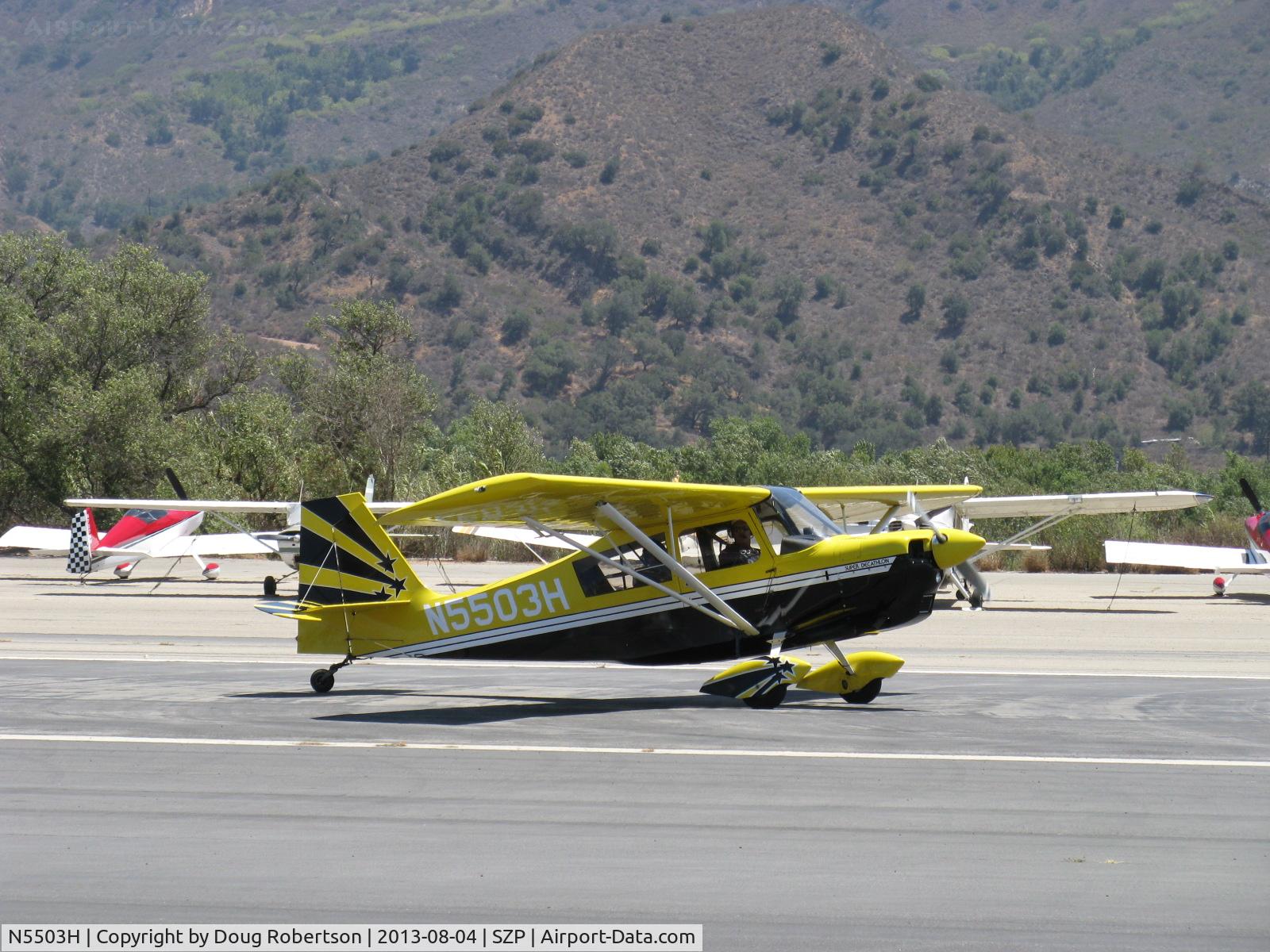 N5503H, 1978 Bellanca 8KCAB Super Decathlon C/N 413-78, 1978 Bellanca 8KCAB SUPER DECATHLON, Lycoming AEIO-360 180 Hp, taxi off the active