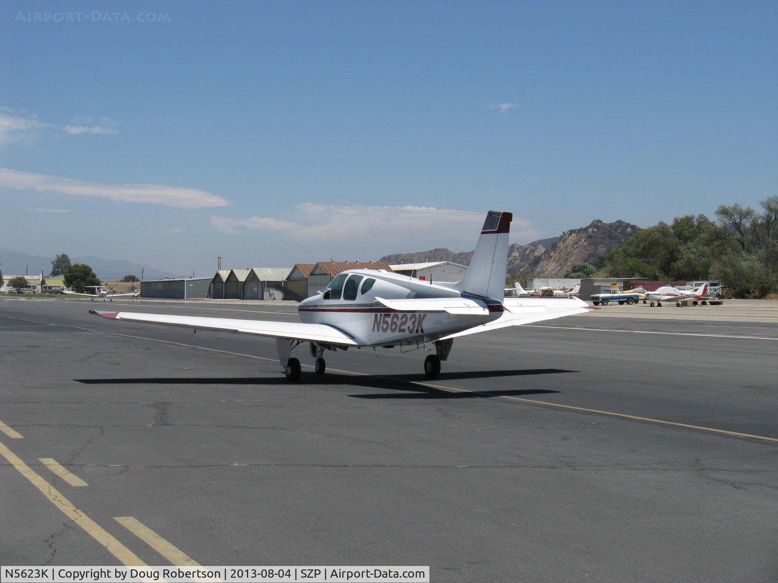 N5623K, 1964 Beech 35-B33 Debonair C/N CD-748, 1964 Beech 35 B33 DEBONAIR, Continental IO-470-K 225 Hp, taxi back
