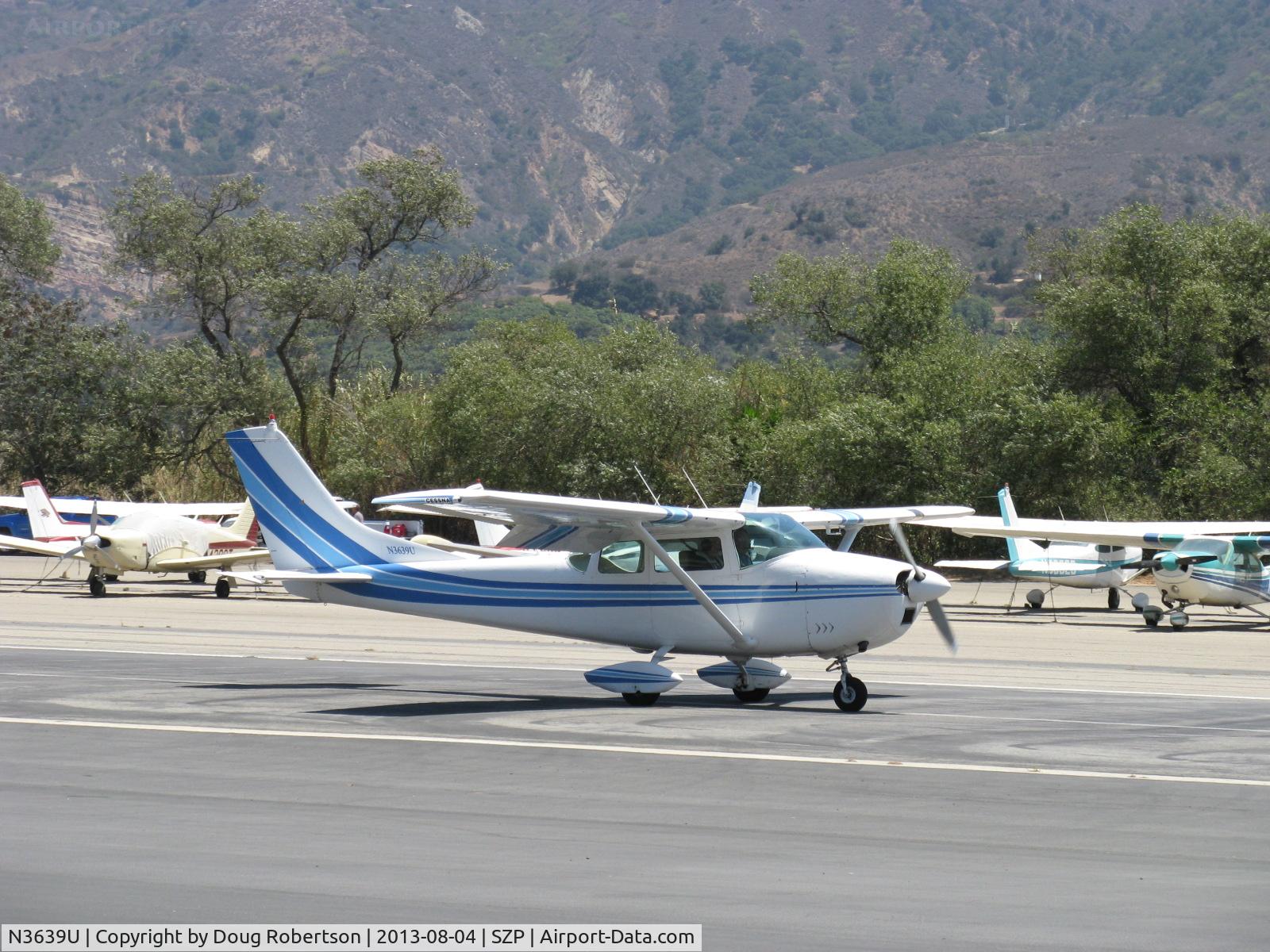 N3639U, 1963 Cessna 182F Skylane C/N 18255039, 1963 Cessna 182F SKYLANE, Continental O-470-S 230 Hp, landing roll Rwy 22