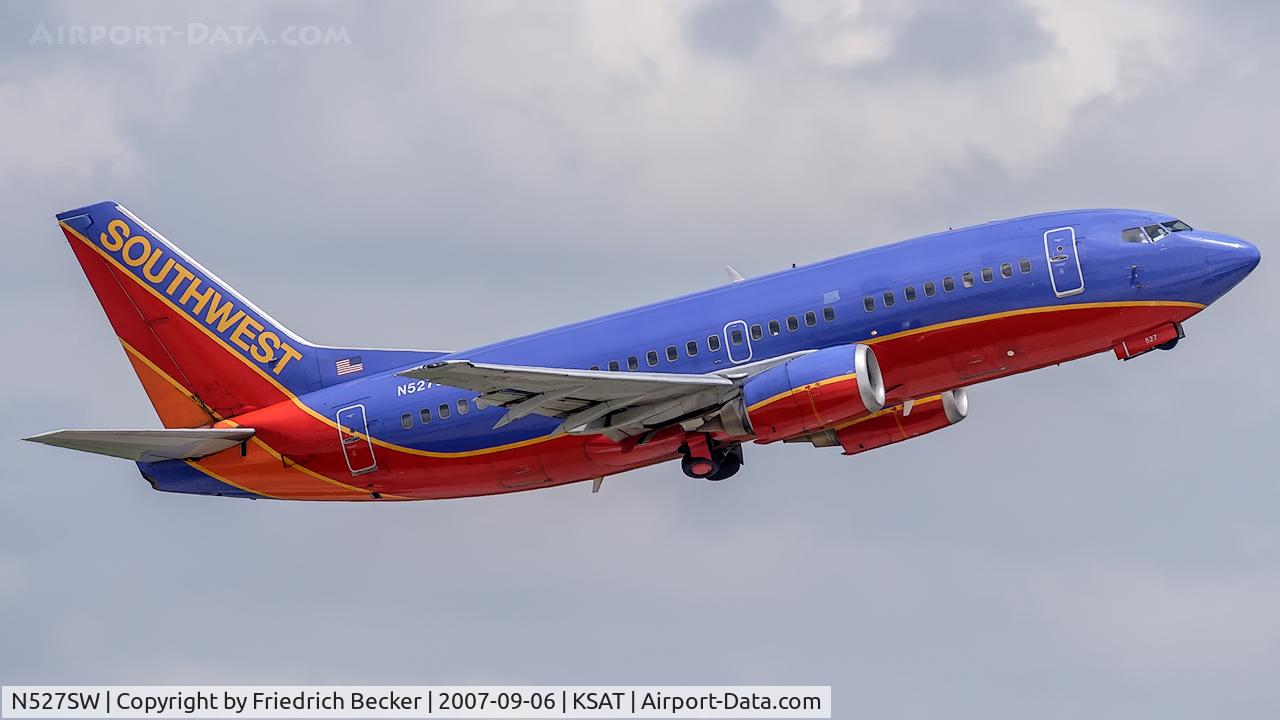 N527SW, 1992 Boeing 737-5H4 C/N 26569, departure from San Antonio IAP