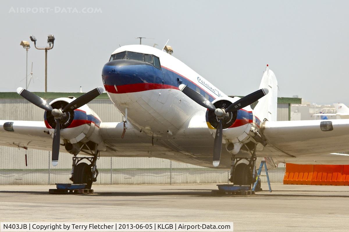 N403JB, 1945 Douglas DC3C-R-1830-90C (C-47B) C/N 16944/34203, Photographed at Long Beach Airport , California