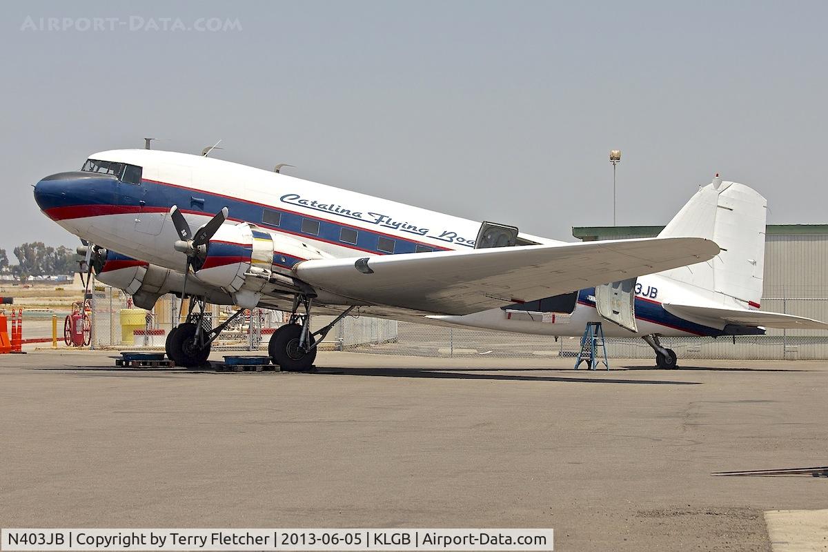 N403JB, 1945 Douglas DC3C-R-1830-90C (C-47B) C/N 16944/34203, Photographed at Long Beach Airport , California