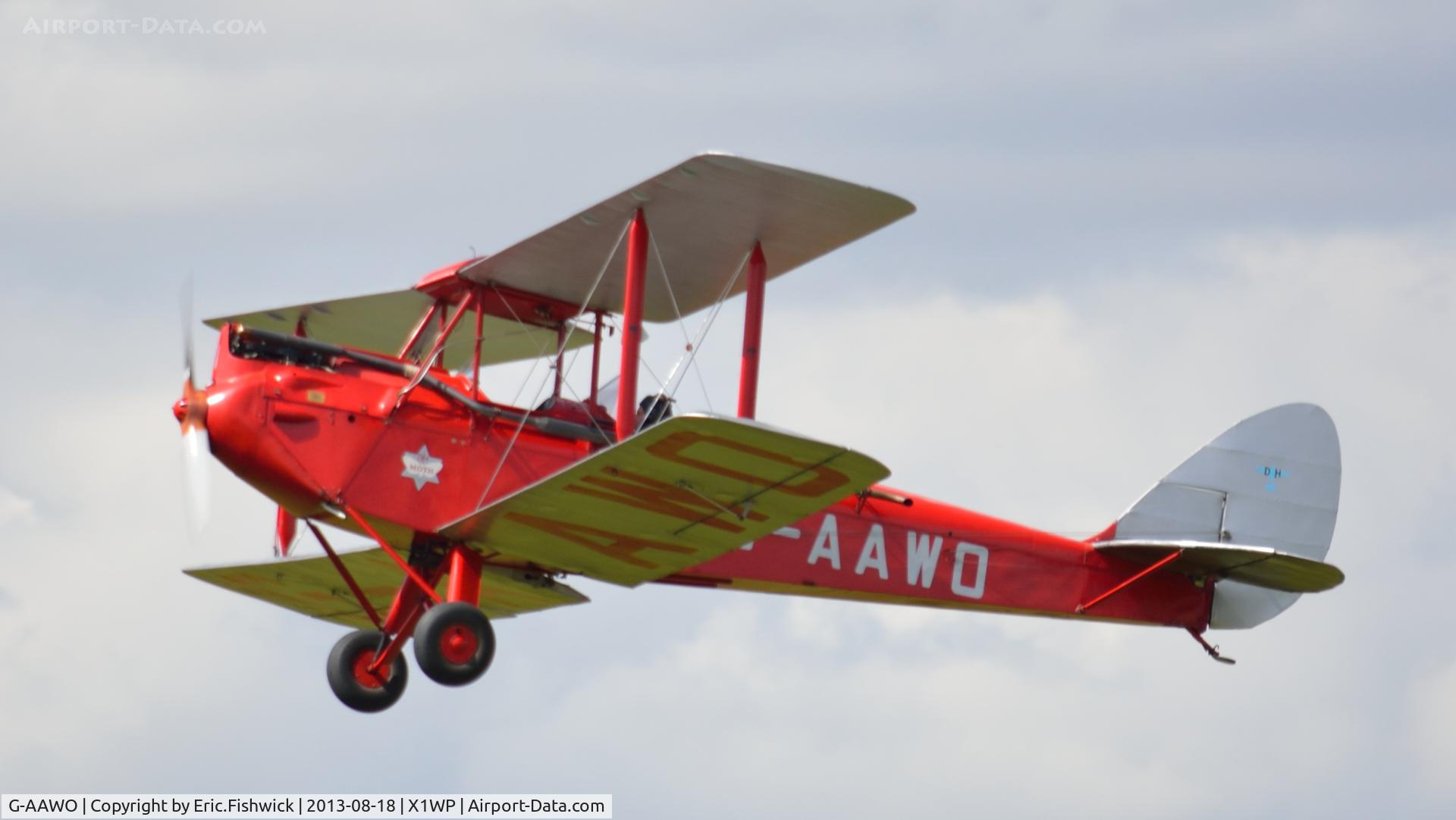 G-AAWO, 1930 De Havilland DH60G Gipsy Moth C/N 1235, 43. G-AAWO at The 28th. International Moth Rally at Woburn Abbey, Aug. 2013.
